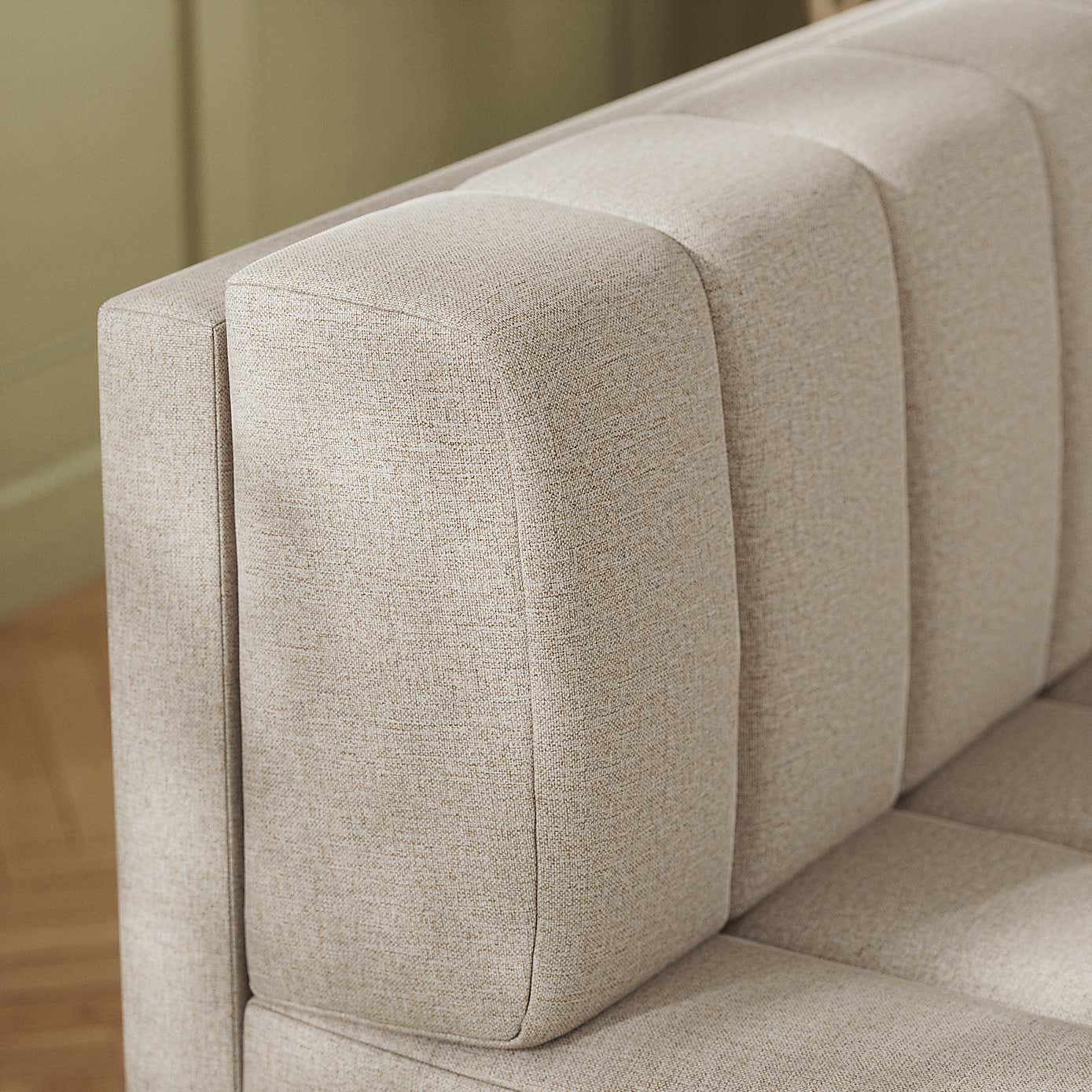 Amali Corner Dining Bench, Textured Weave