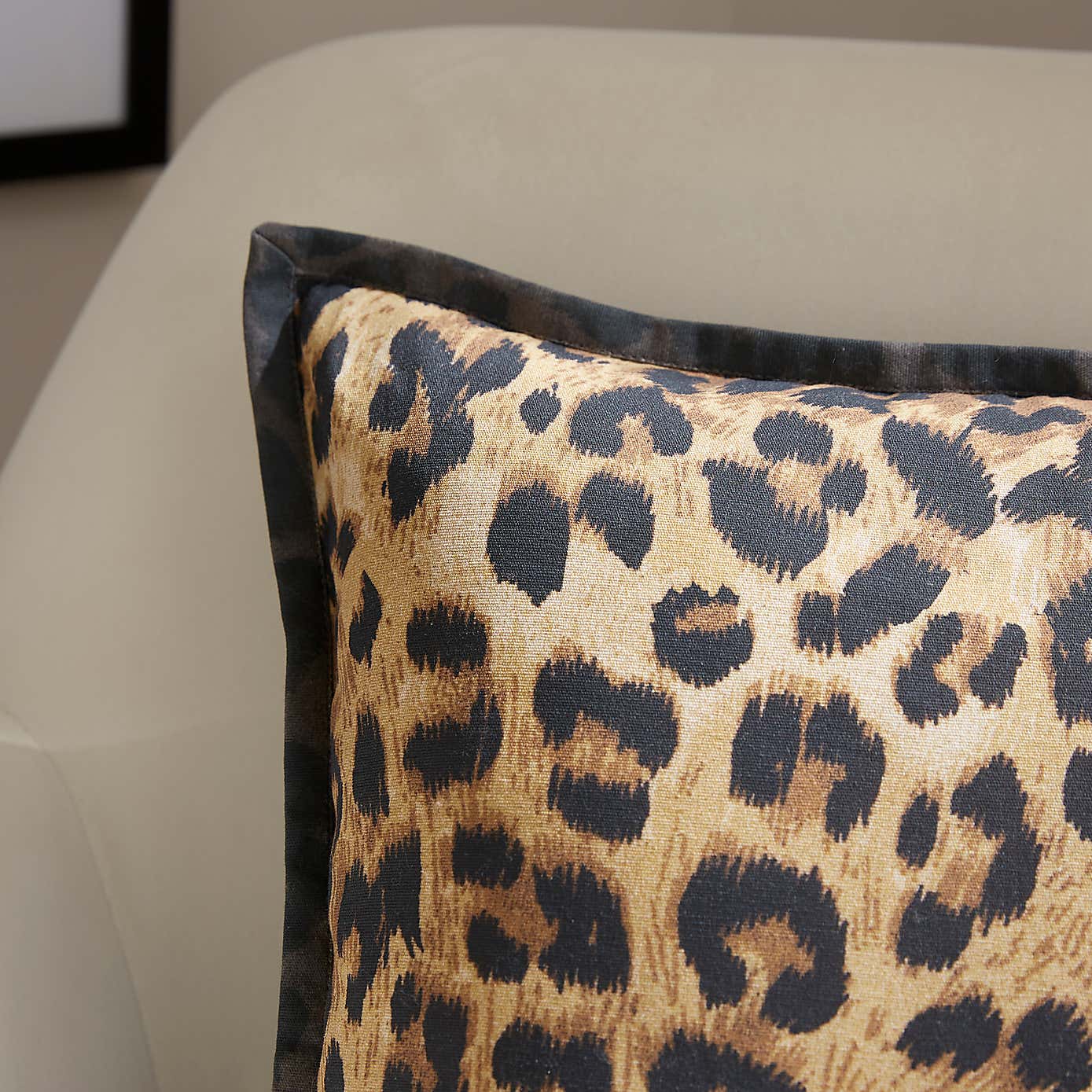 Leopard Print Square Cushion Cover
