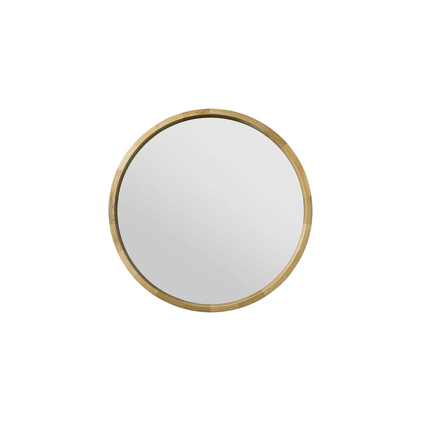 Naturalis Solid Oak Round Wall Mirror