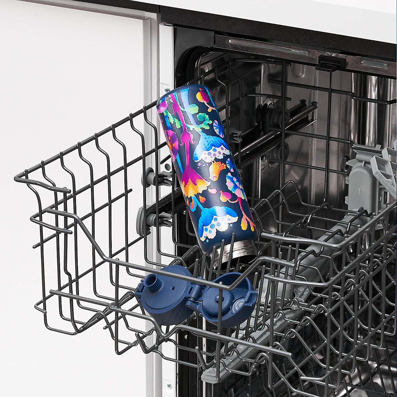 Ion8 Bright Floral Leak Proof Vacuum Insulated Slim Water Bottle, 500ml