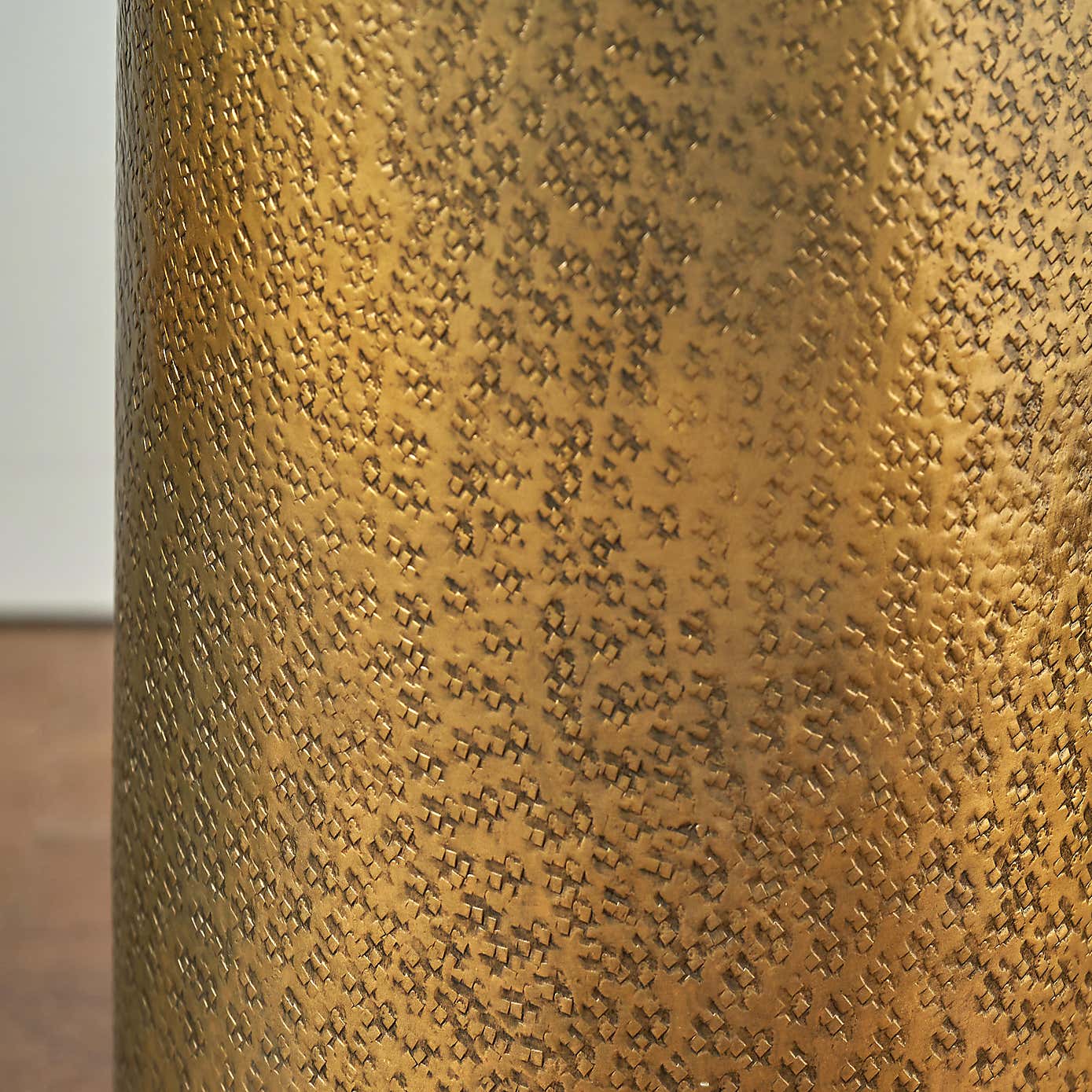 Metal & Glass Pedestal Hurricane Candle Holder