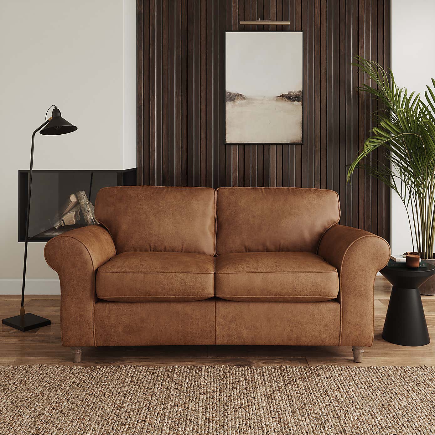Flori Arizona 2 Seater Sofa, Faux Leather