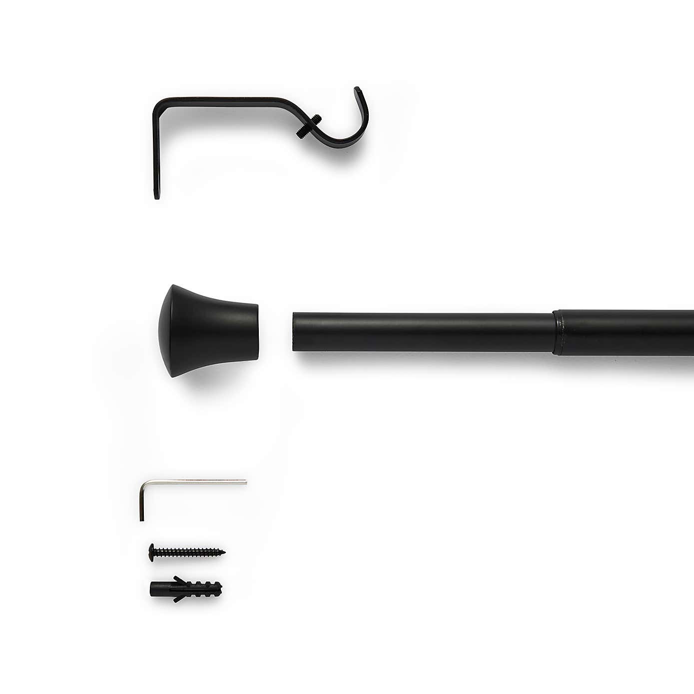 Trumpet Extendable Metal Curtain Pole