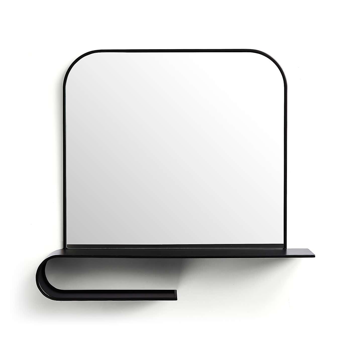 Elements Squoval Wall Mirror with Curling Shelf