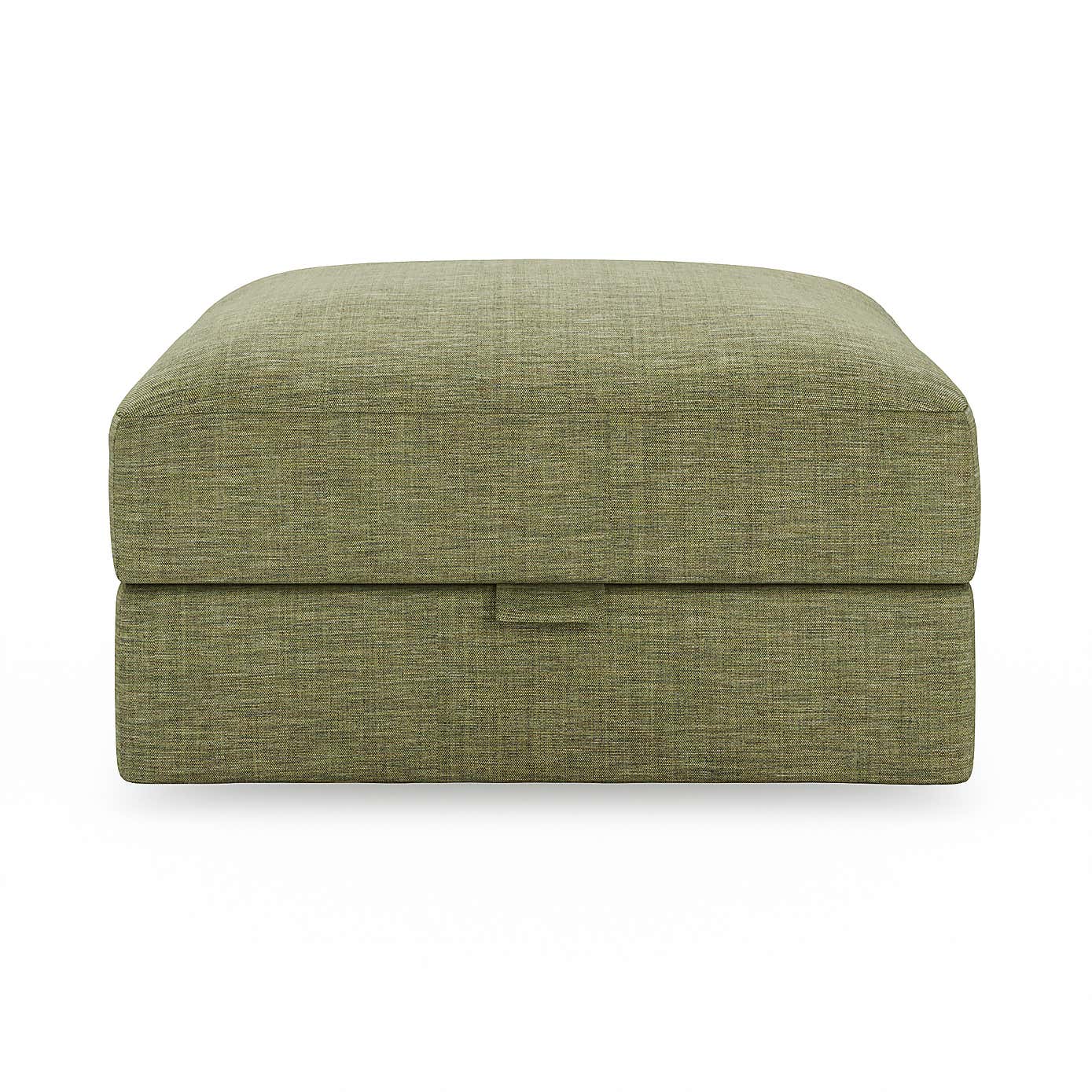 Hattie Slub Faux Linen Storage Footstool