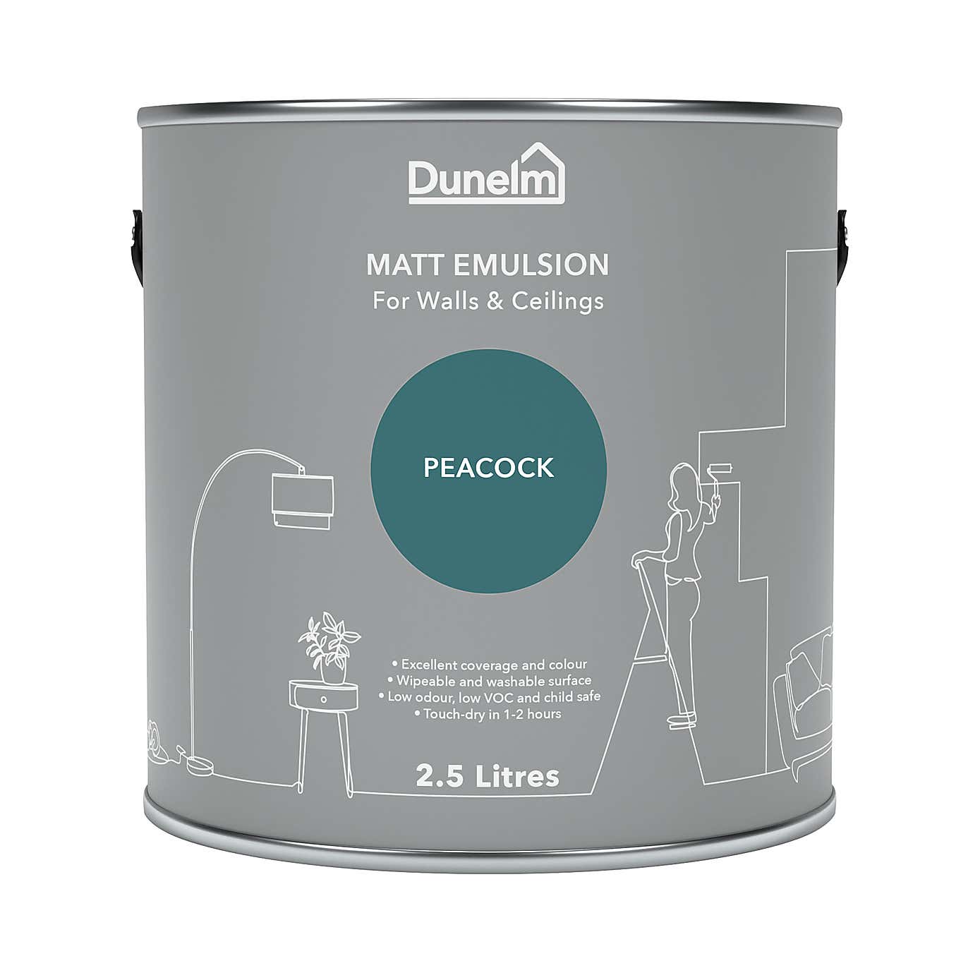 Dunelm Peacock Matt Emulsion Paint