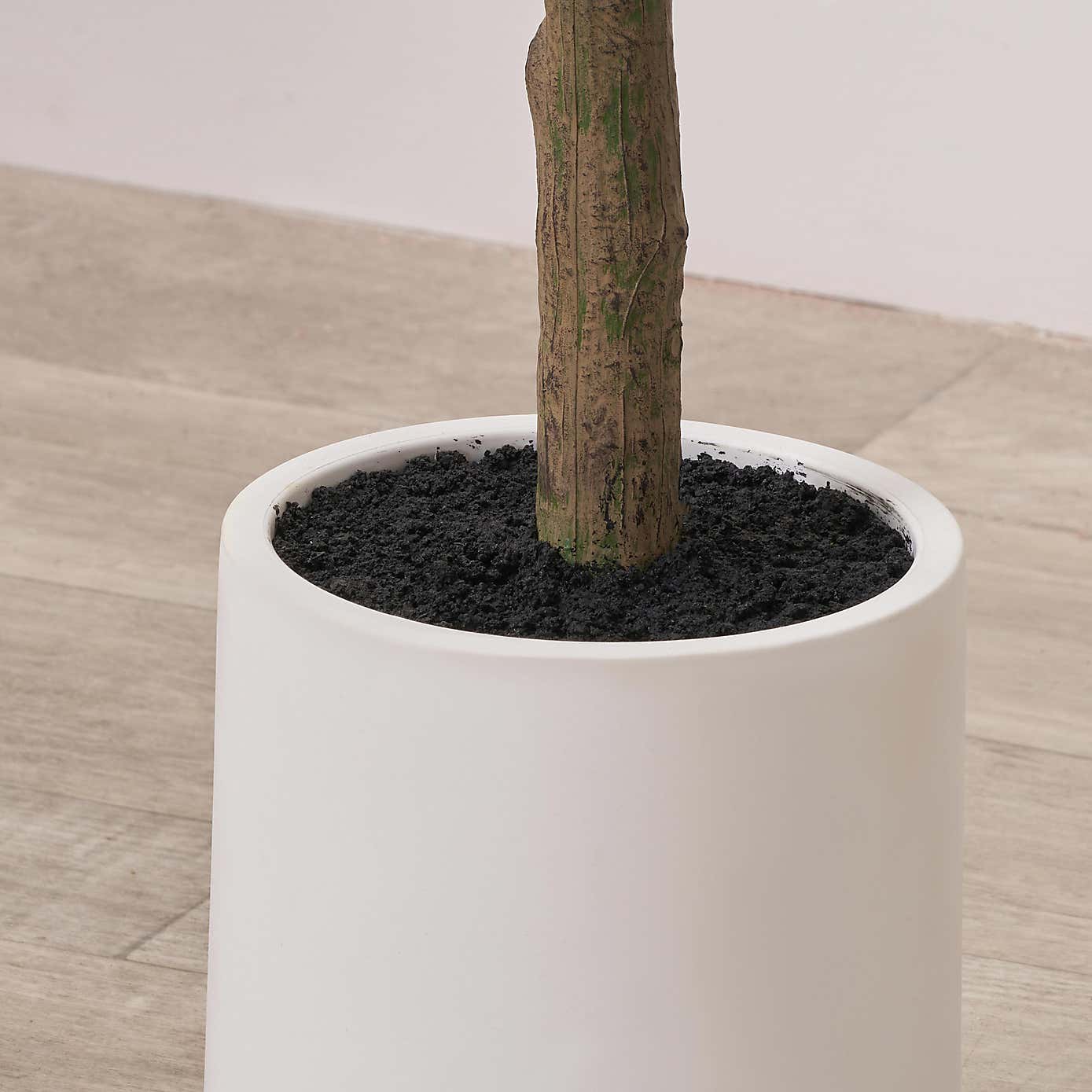 Artificial Medium Olive Tree in White Plant Pot