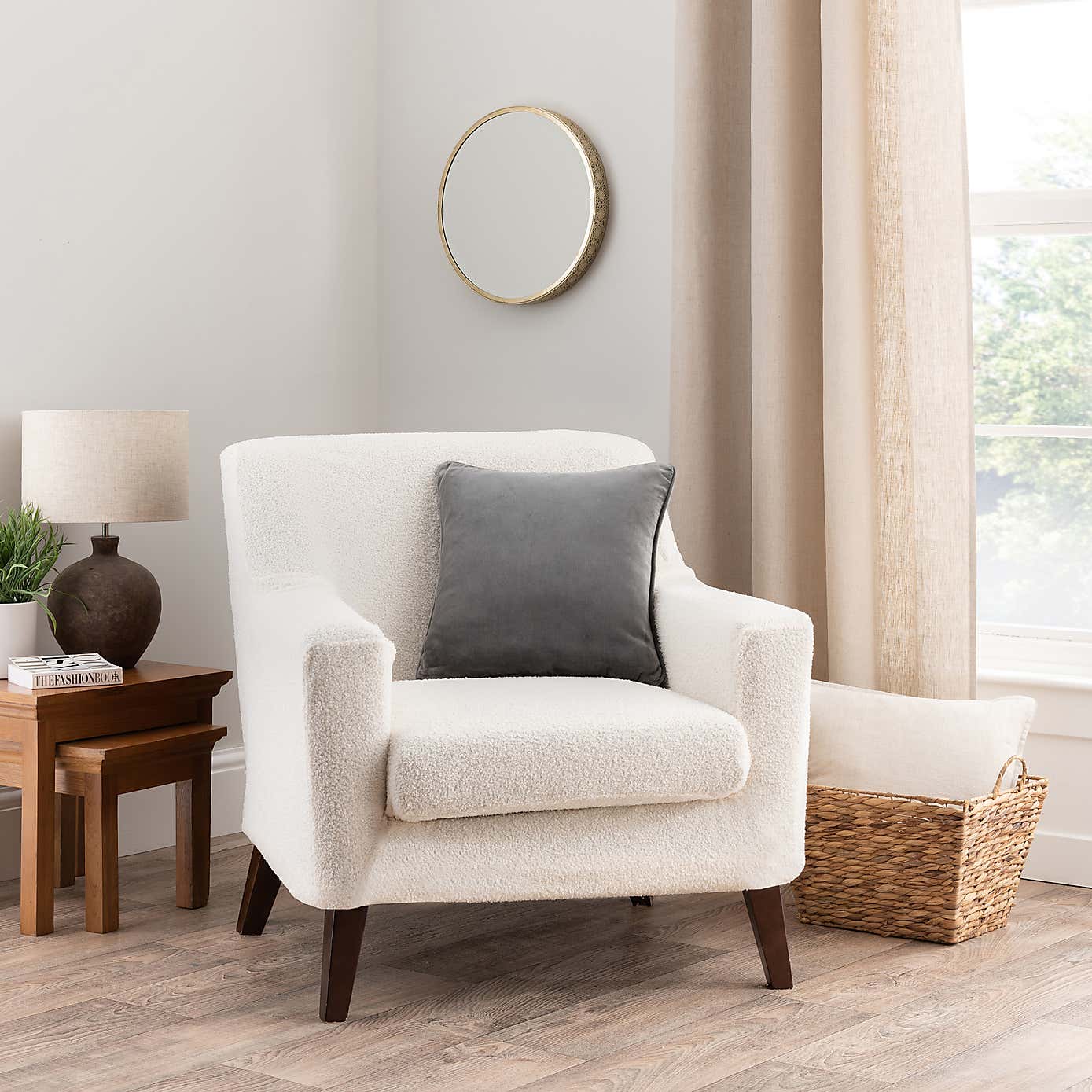 Boucle Armchair Cover