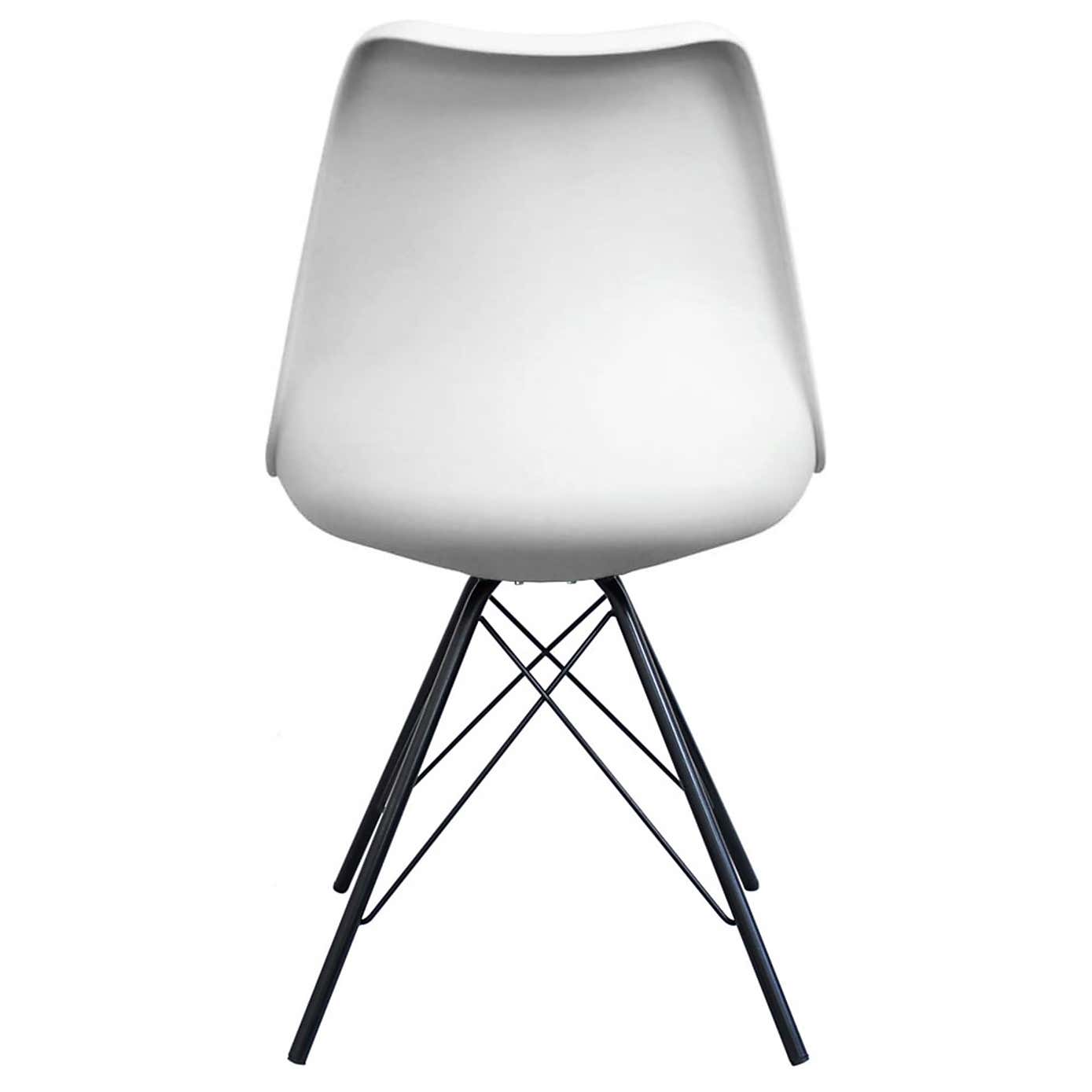 Fusion Living Soho White Plastic Dining Chair