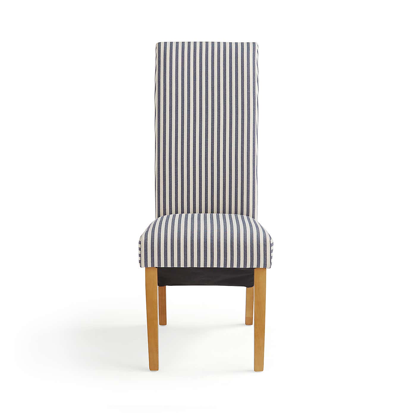 Set of 2 Chester Linford Stripe Dining Chairs, Fabric