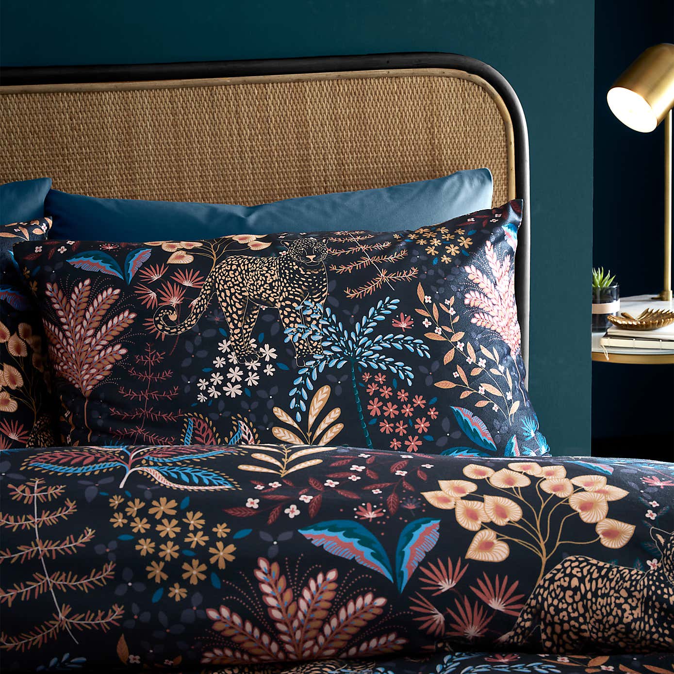 Catherine Lansfield Soft Velvet Exotic Leopard Duvet Cover Set