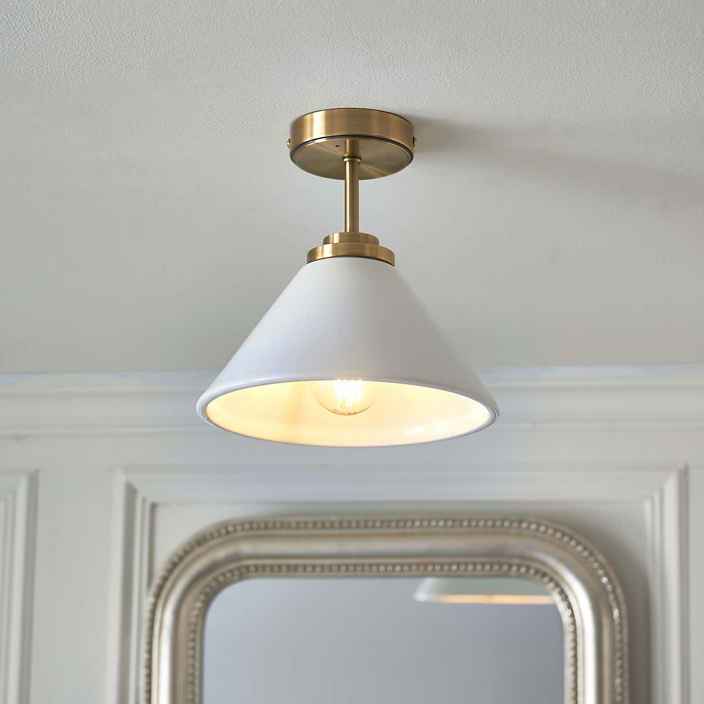 Celcy Bathroom Flush Ceiling Light