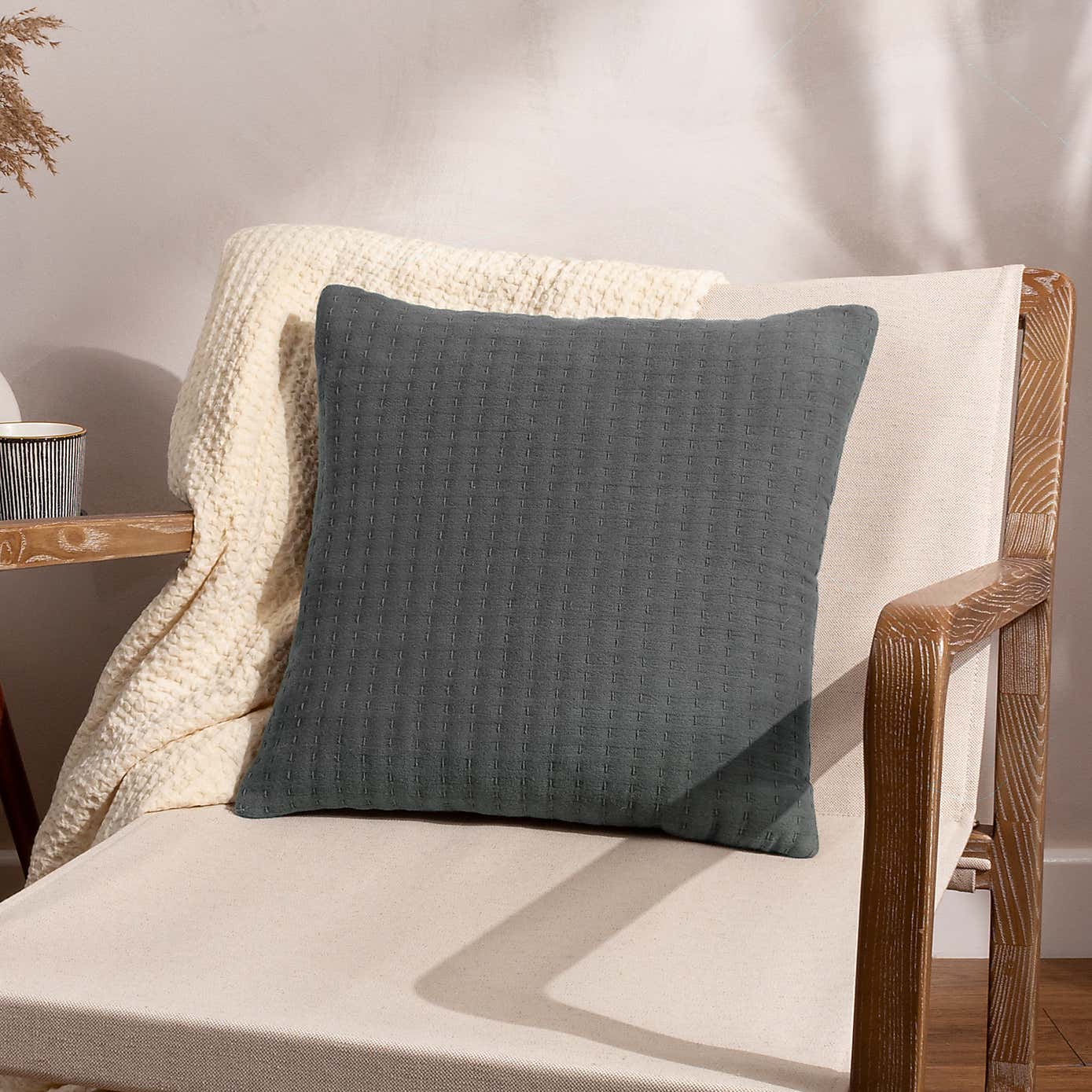 Yard Hush Square Cotton Cushion Cover