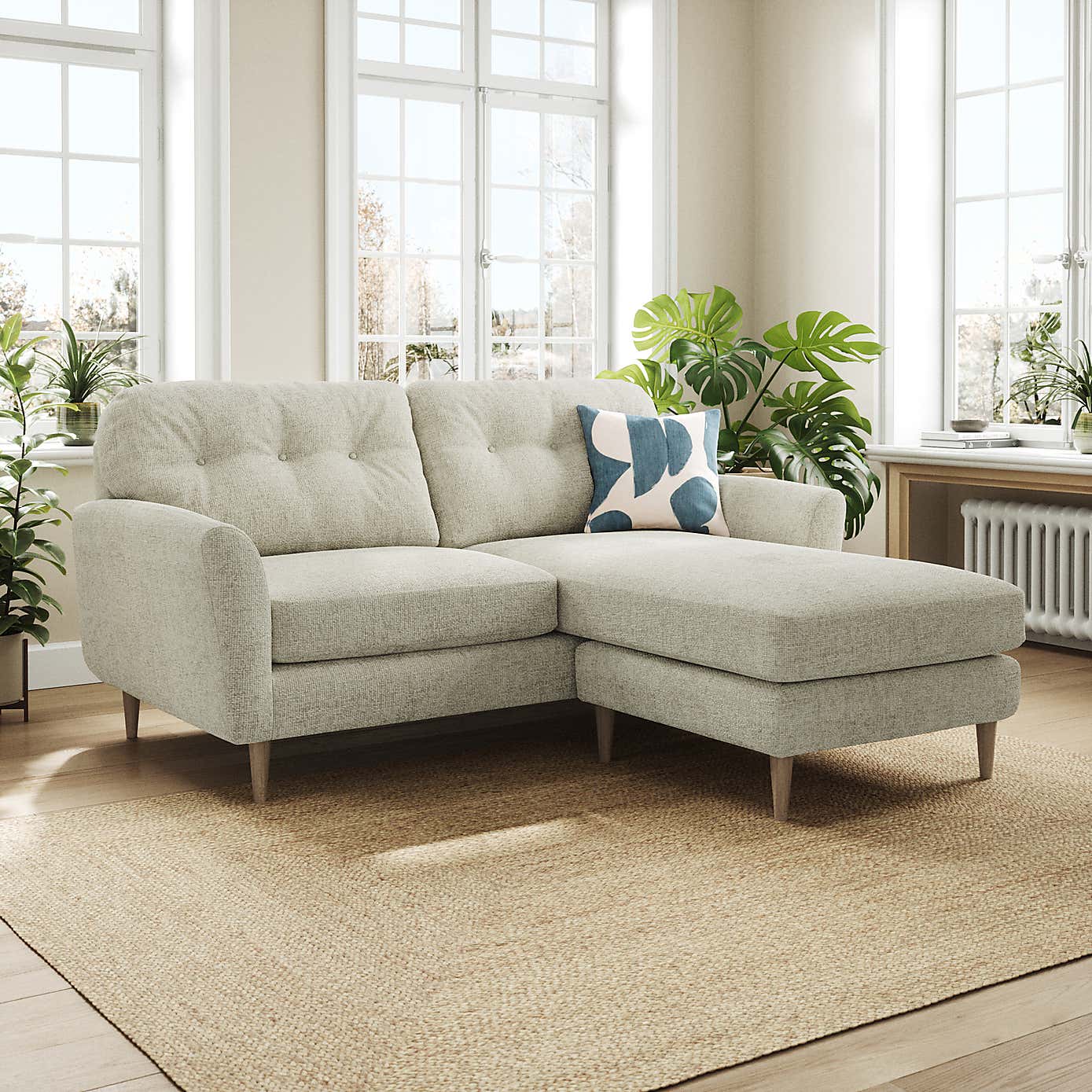Sven Chunky Chenille Corner Chaise Sofa