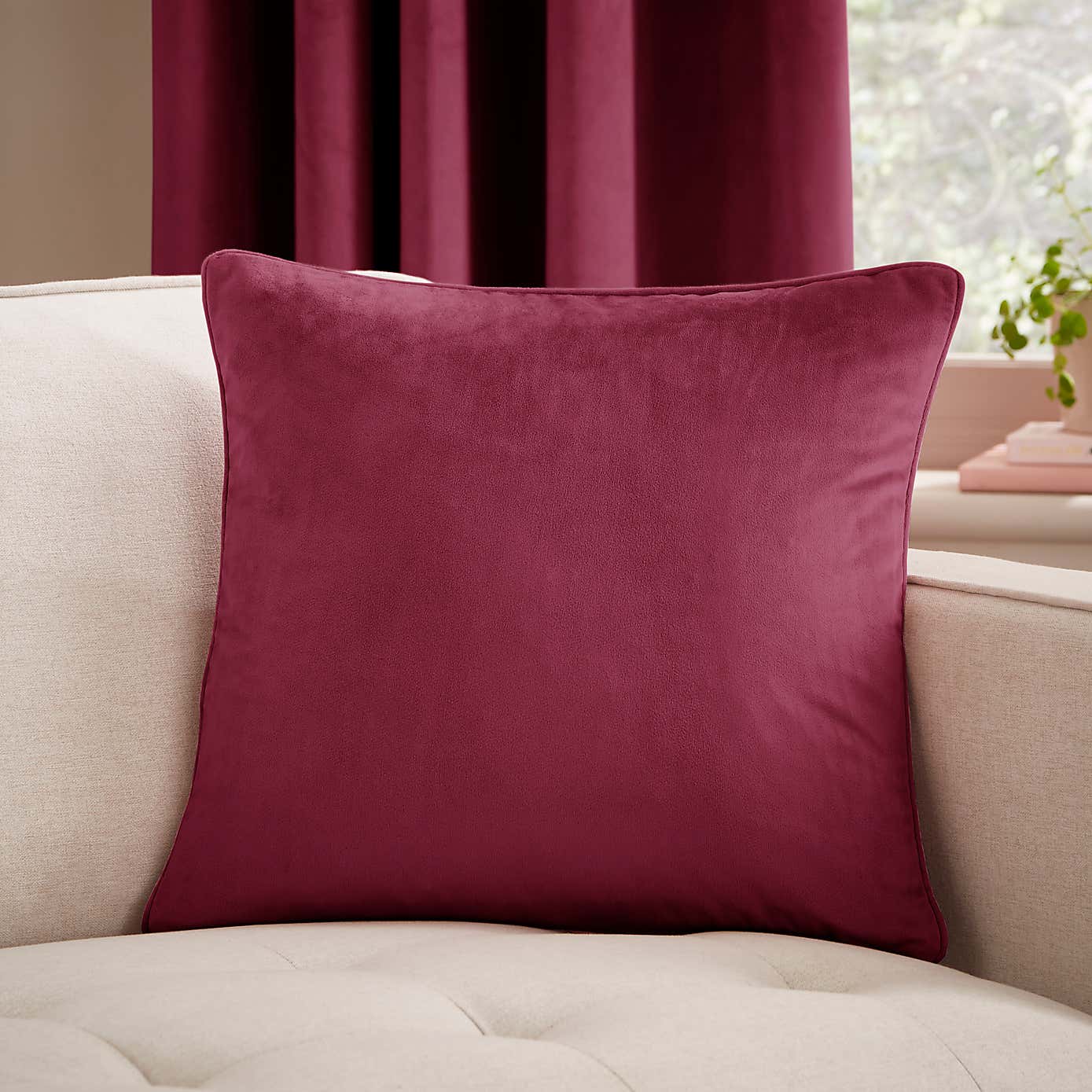 Recycled Velour Eyelet Curtains