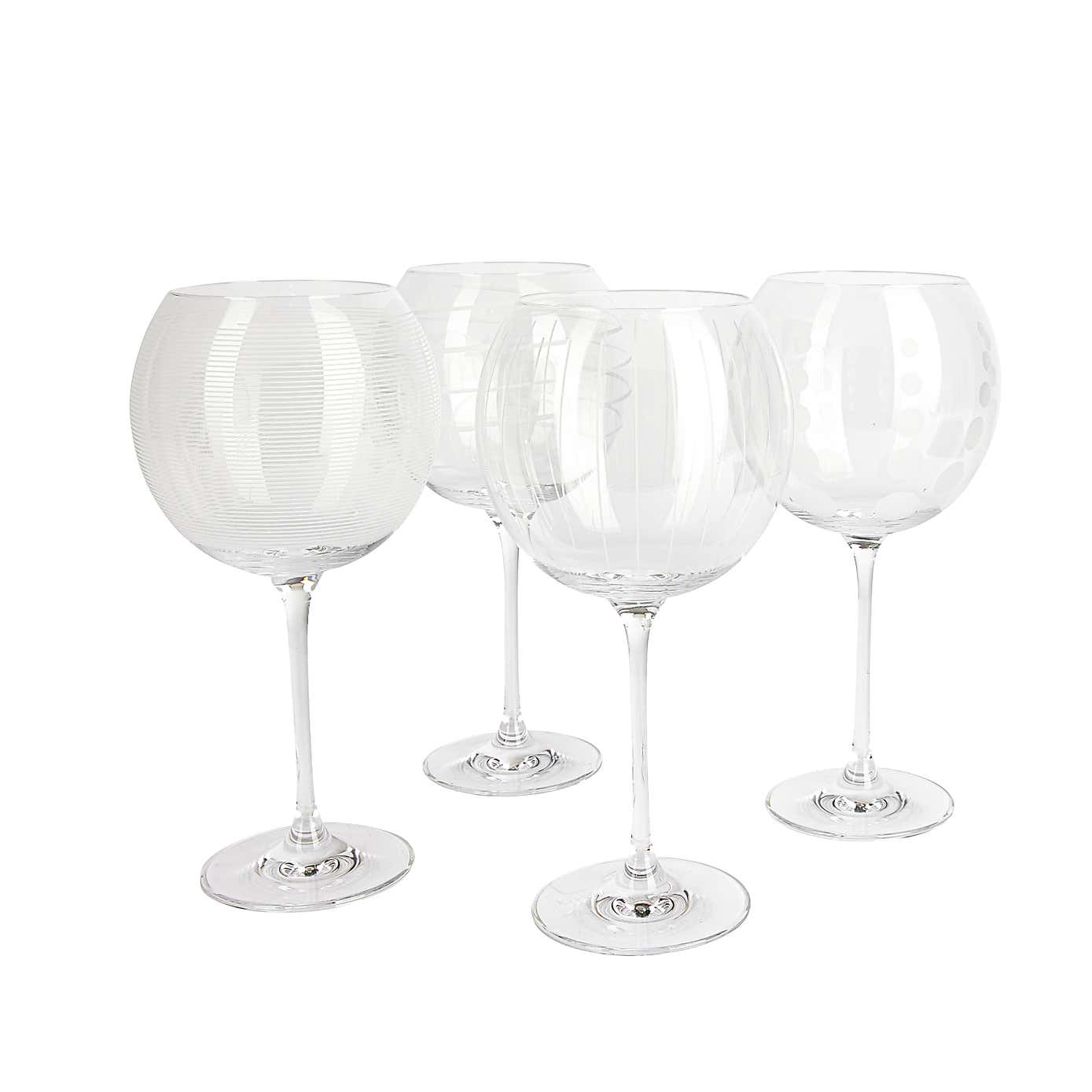 Set of 4 Mikasa Cheers Balloon Gin Glasses