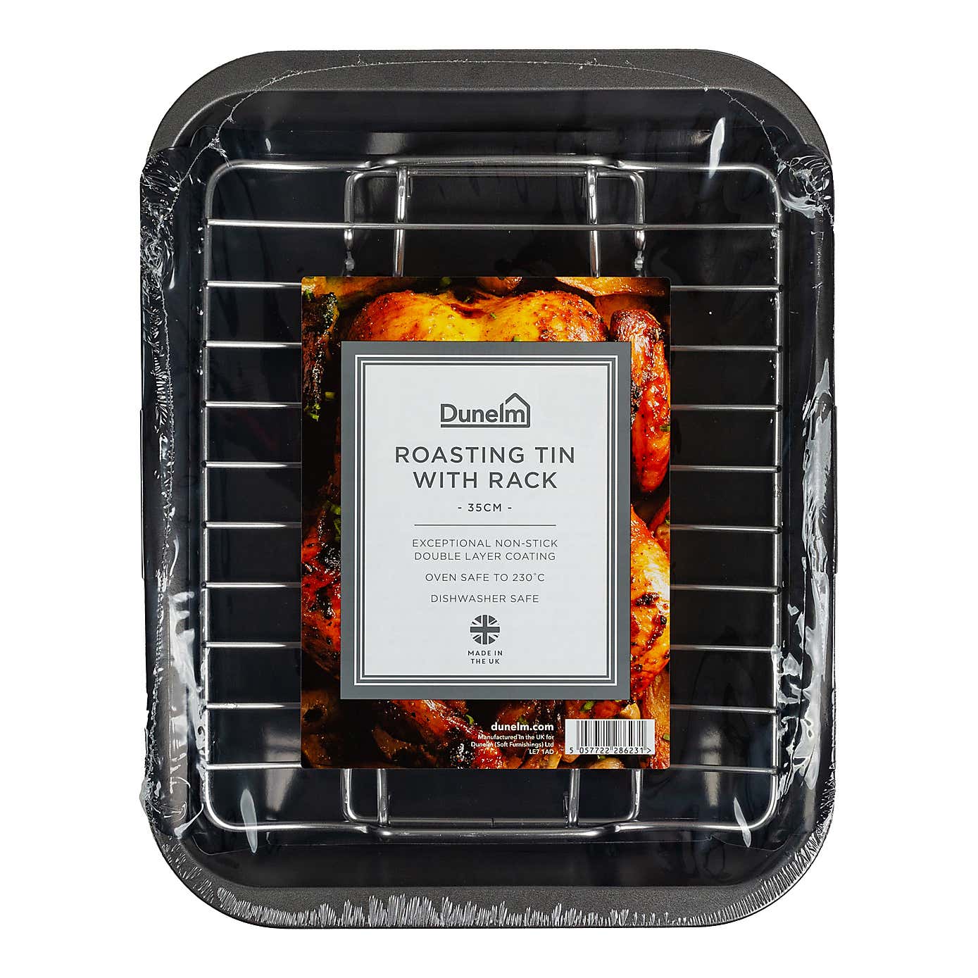 Dunelm 35cm Roasting Tin With Rack
