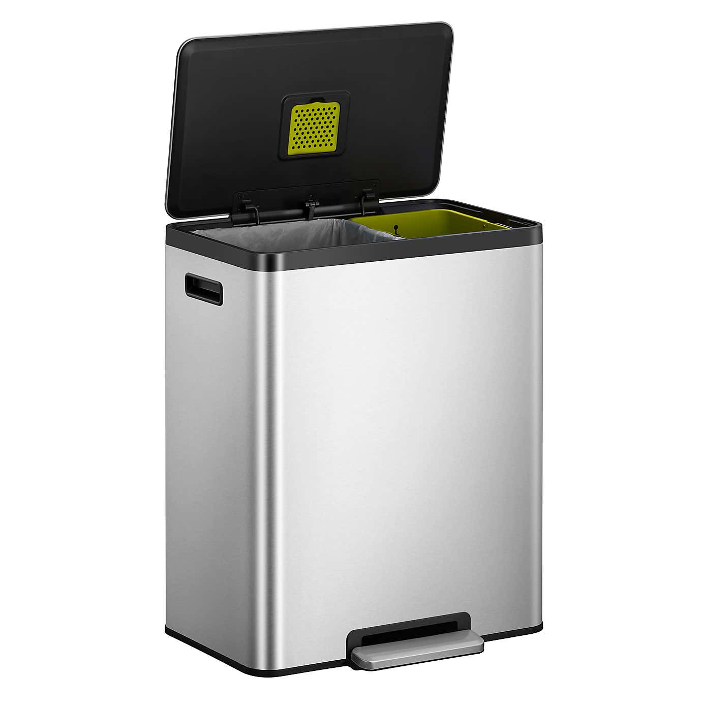 EKO Ecocasa 24/36 Litre Stainless Steel Recycling Pedal Bin