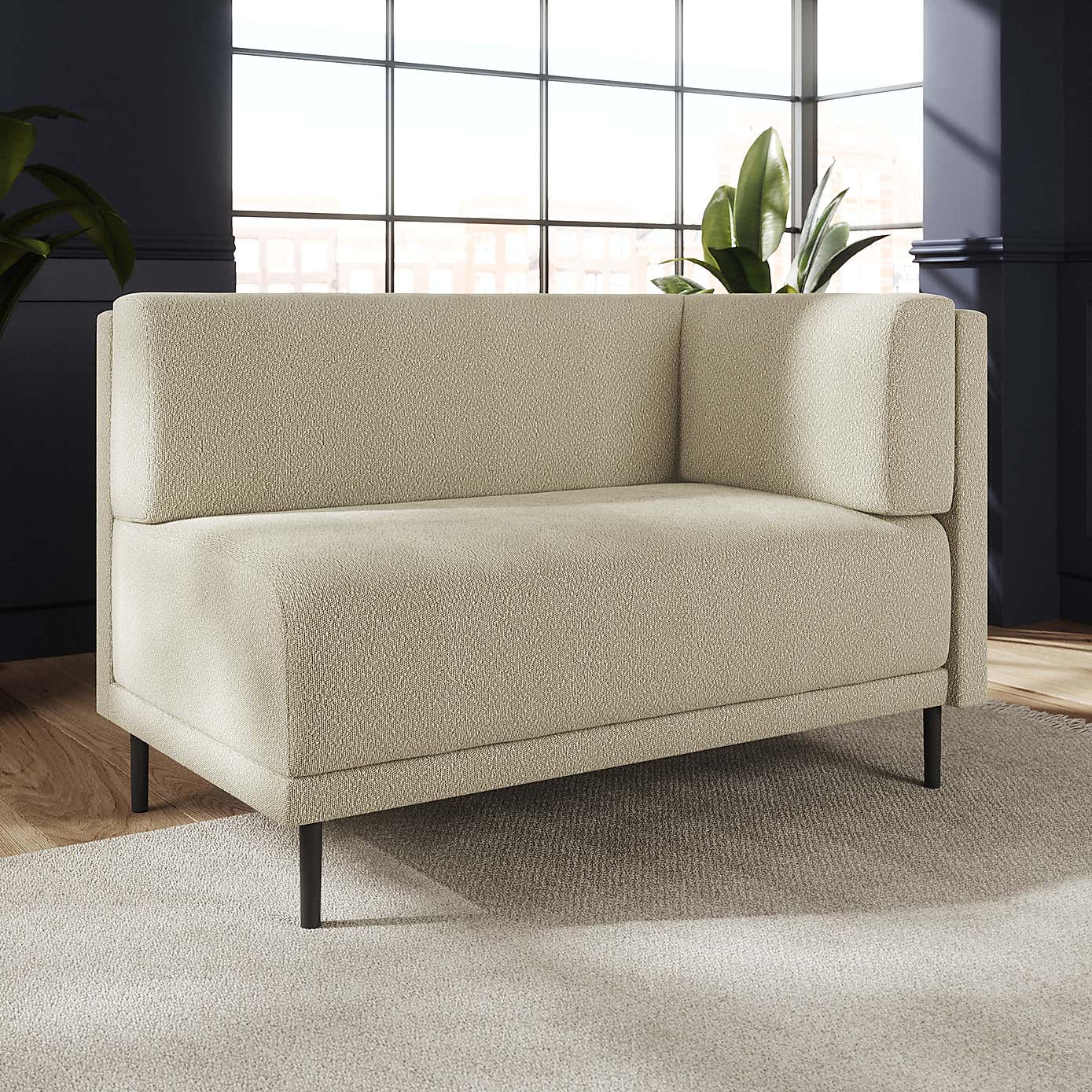 Mae Corner Dining Bench, Boucle