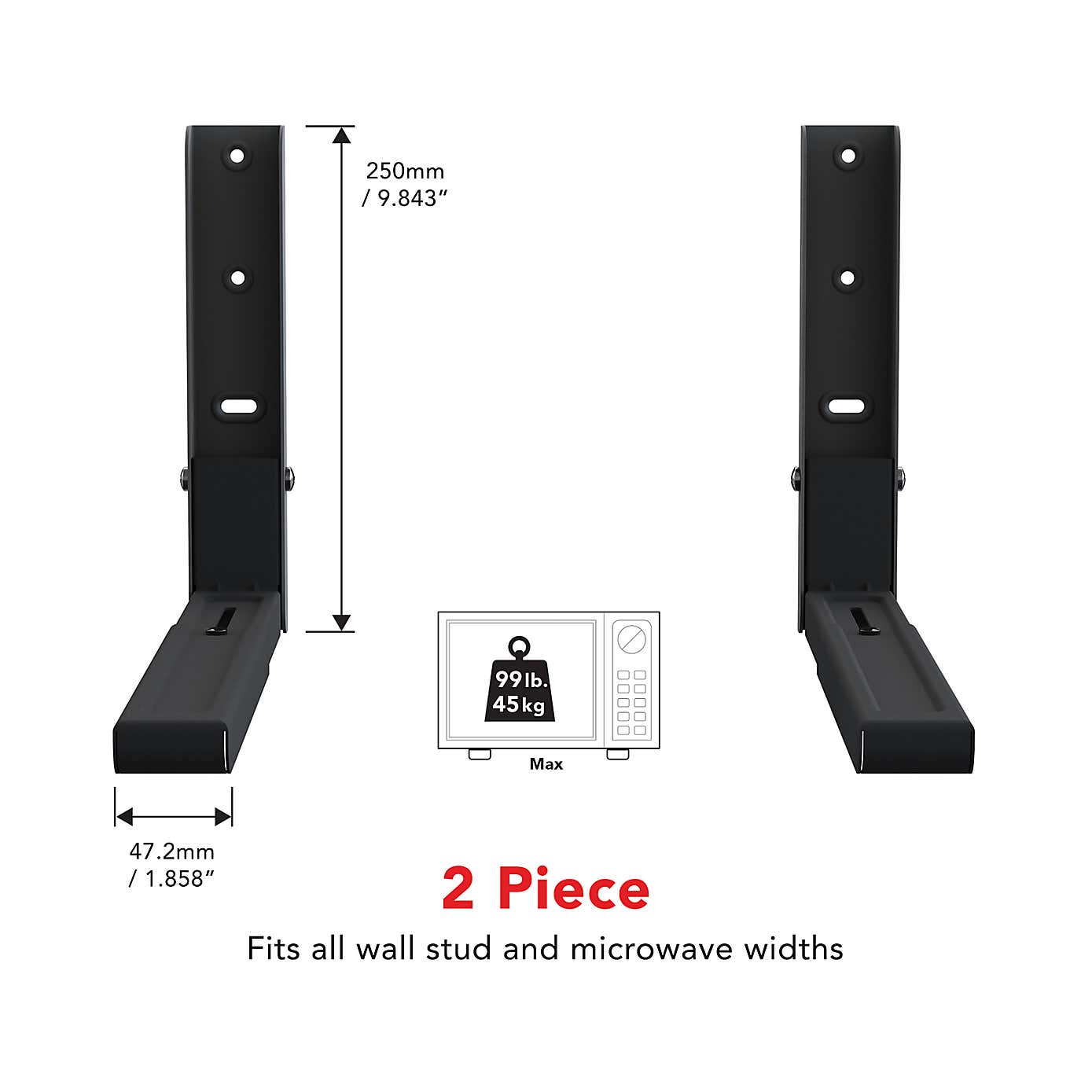Universal Microwave Wall Bracket