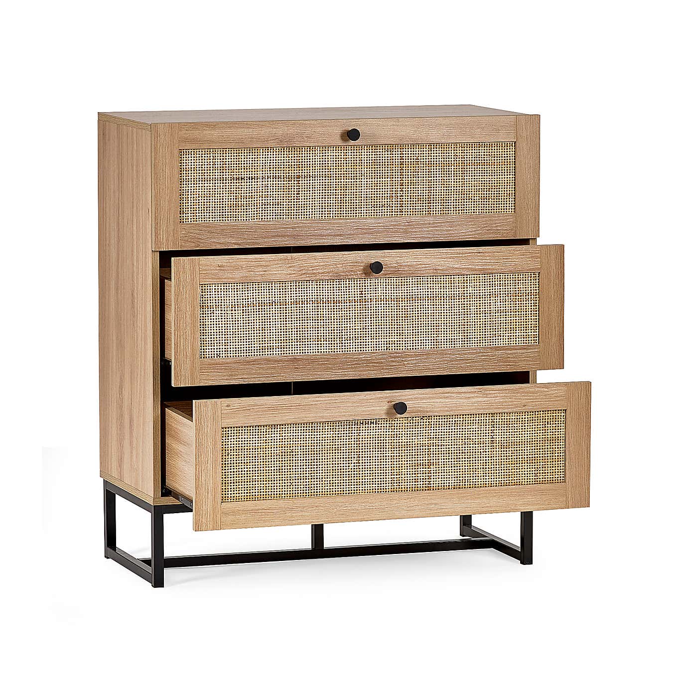 Hollis 3 Drawer Chest, Oak