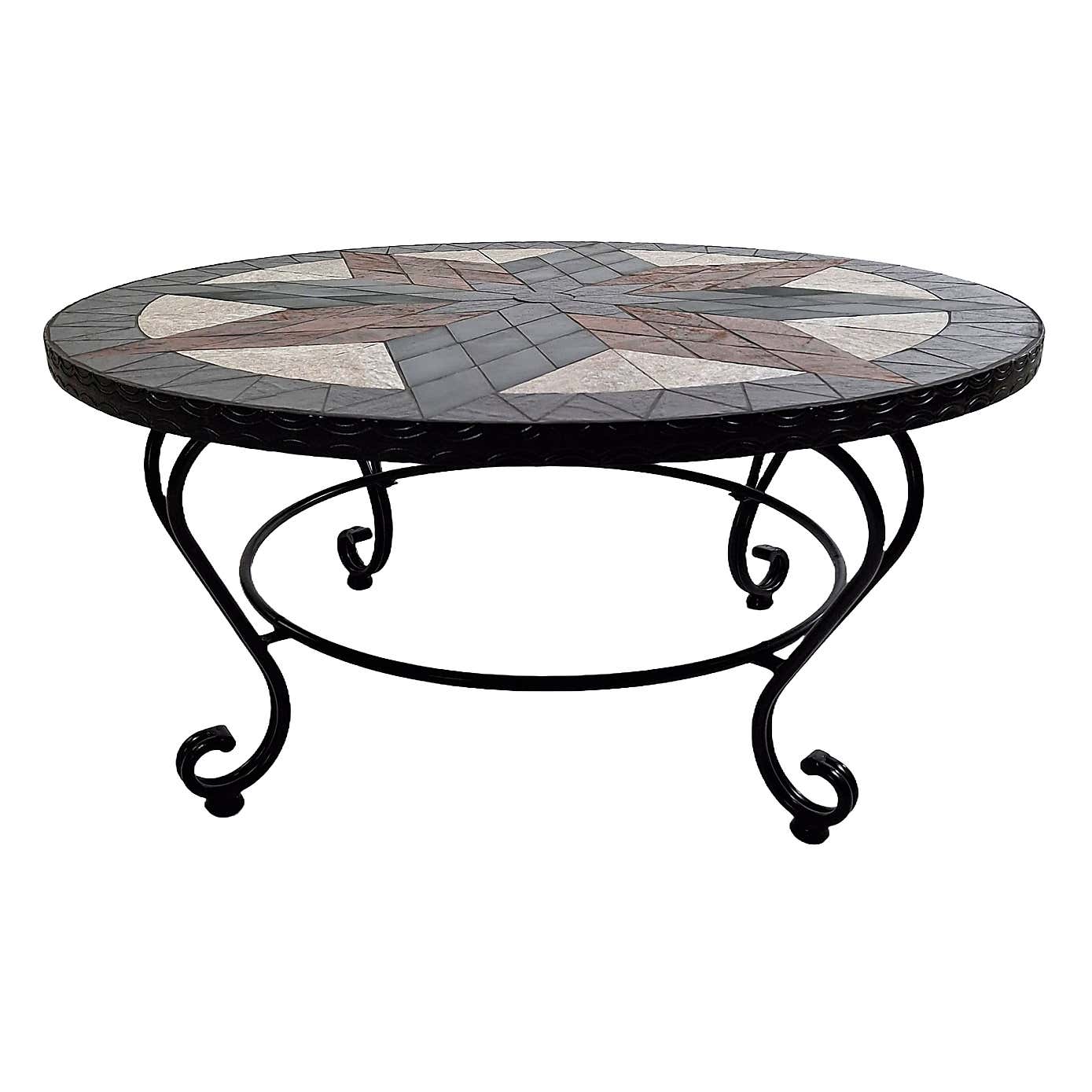 Exclusive Garden Memphis Round Coffee Table with 4 Westfield Lounge Chairs