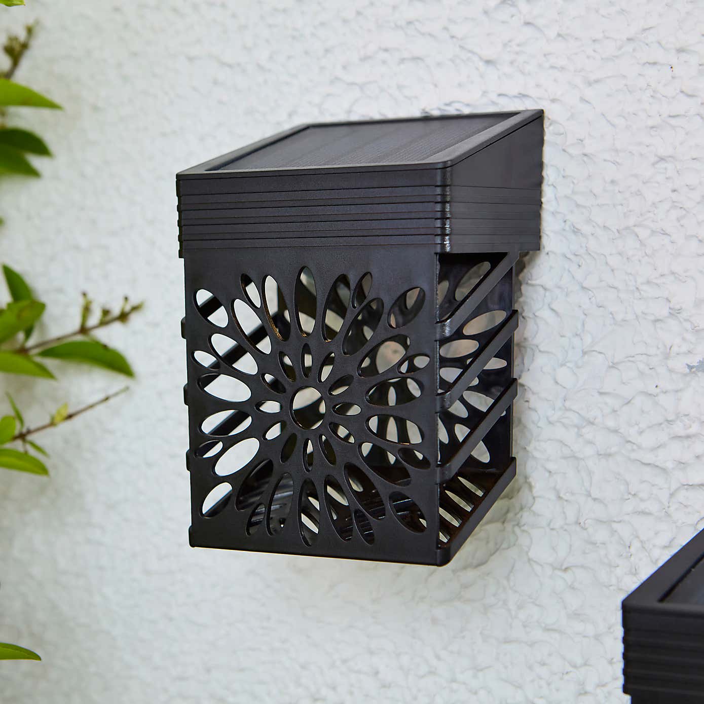 Set of 2 Solar Metal Fence Lights