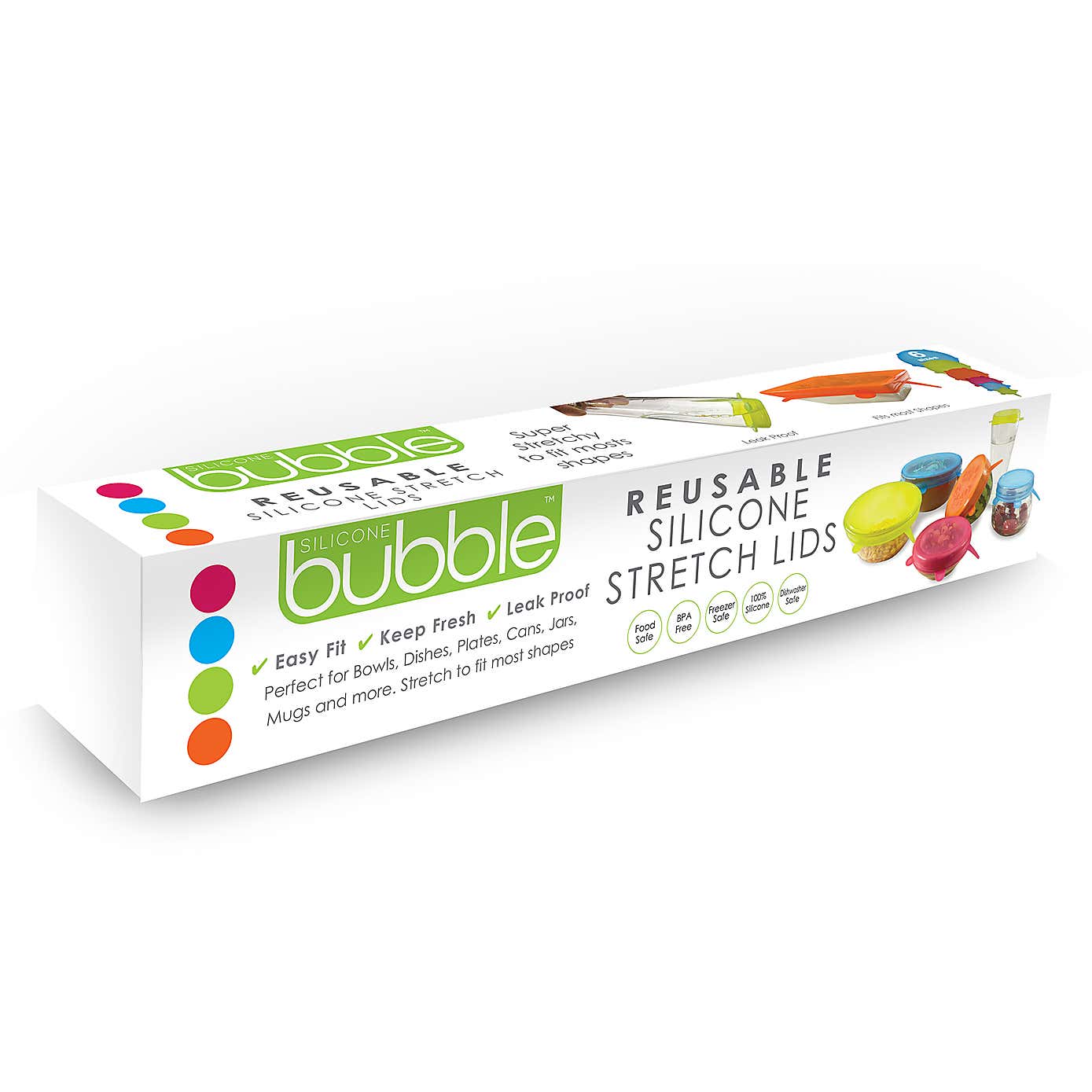 Pack of 6 Silicone Stretch Lids