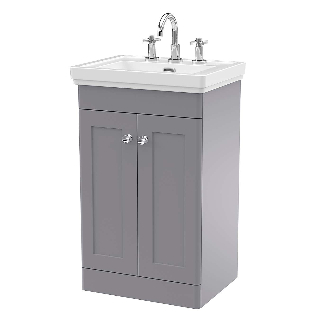 Classique Floor Standing 2 Door Vanity Unit with Basin