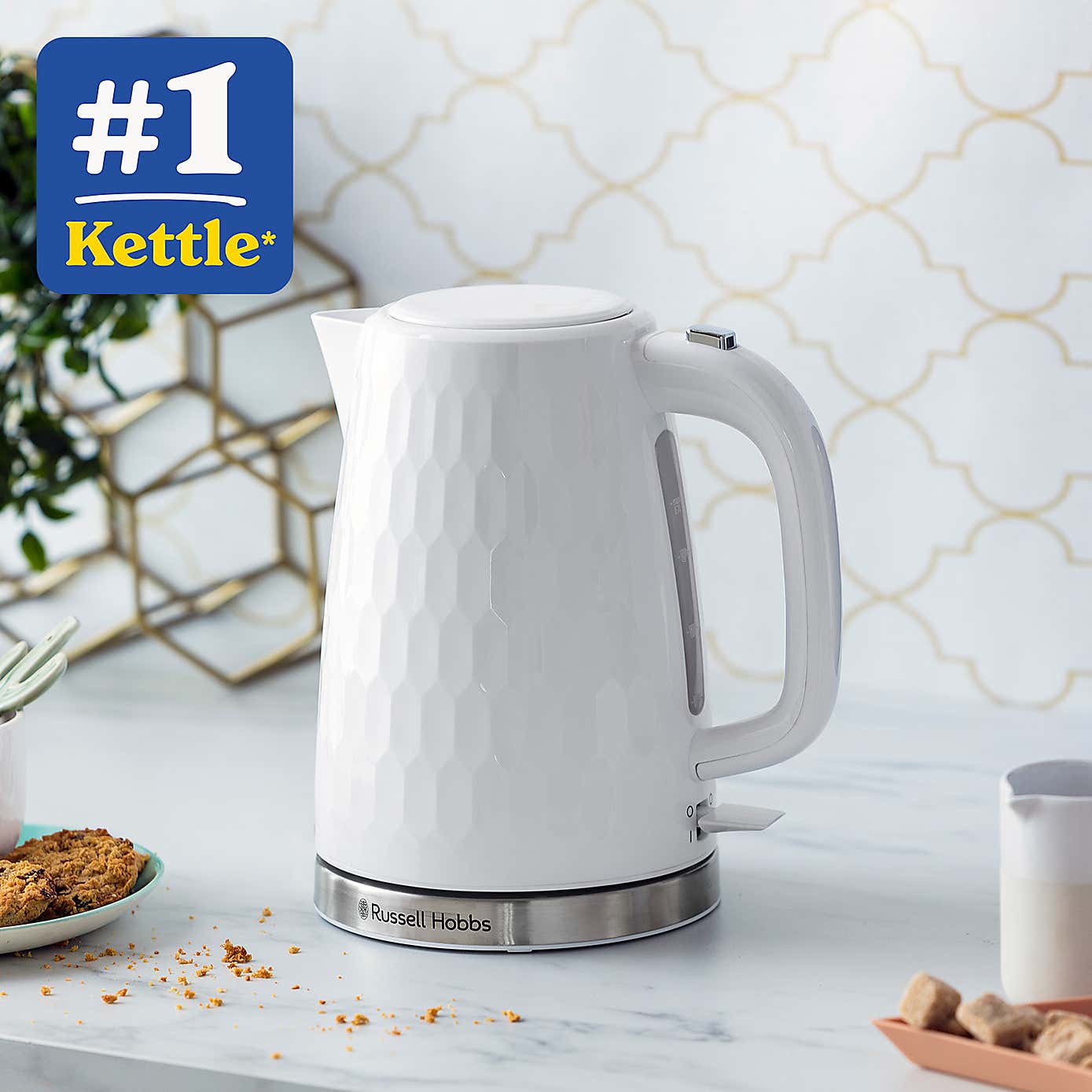 Russell Hobbs Honeycomb Kettle White