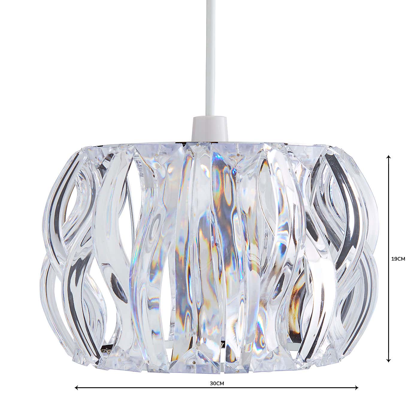Wavy Jewel Easy Fit Pendant Shade