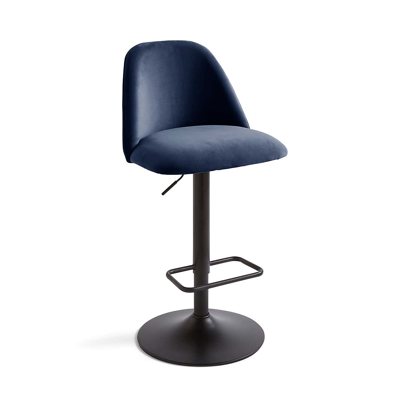 Delaney Adjustable Height Barstool, Velvet