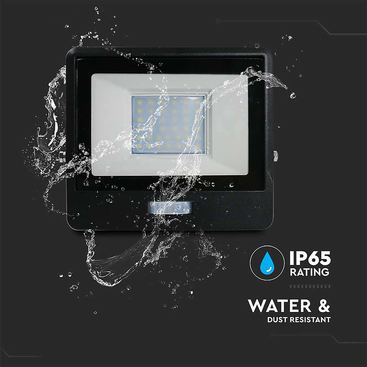 V-TAC 30W LED Floodlight Outdoor PIR Sensor Wall Light