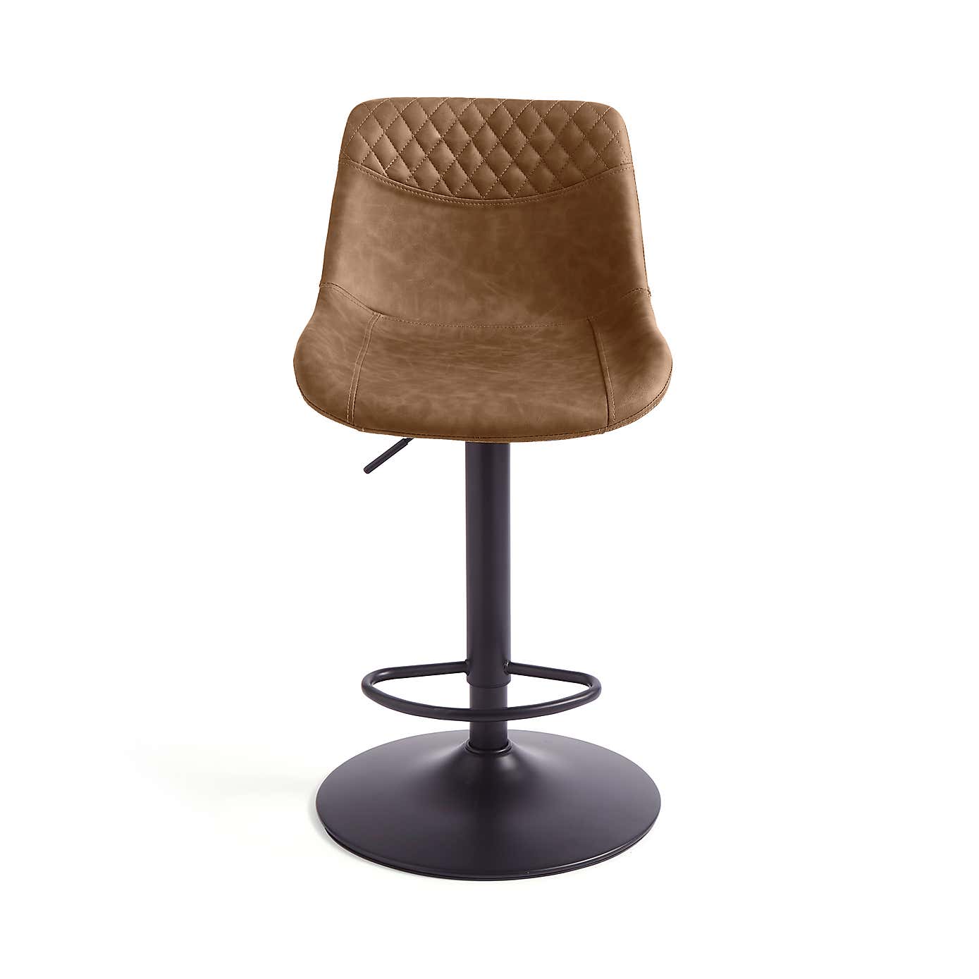Walden Height Adjustable Bar Stool, Faux Leather