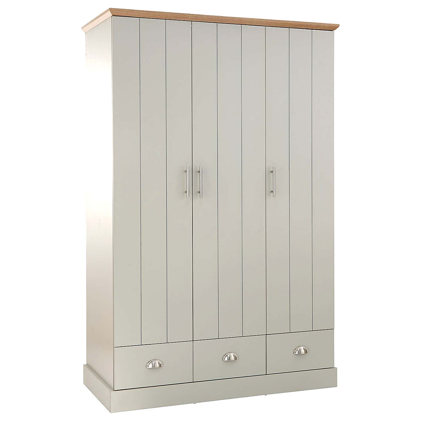 Kendal Triple Wardrobe, Grey