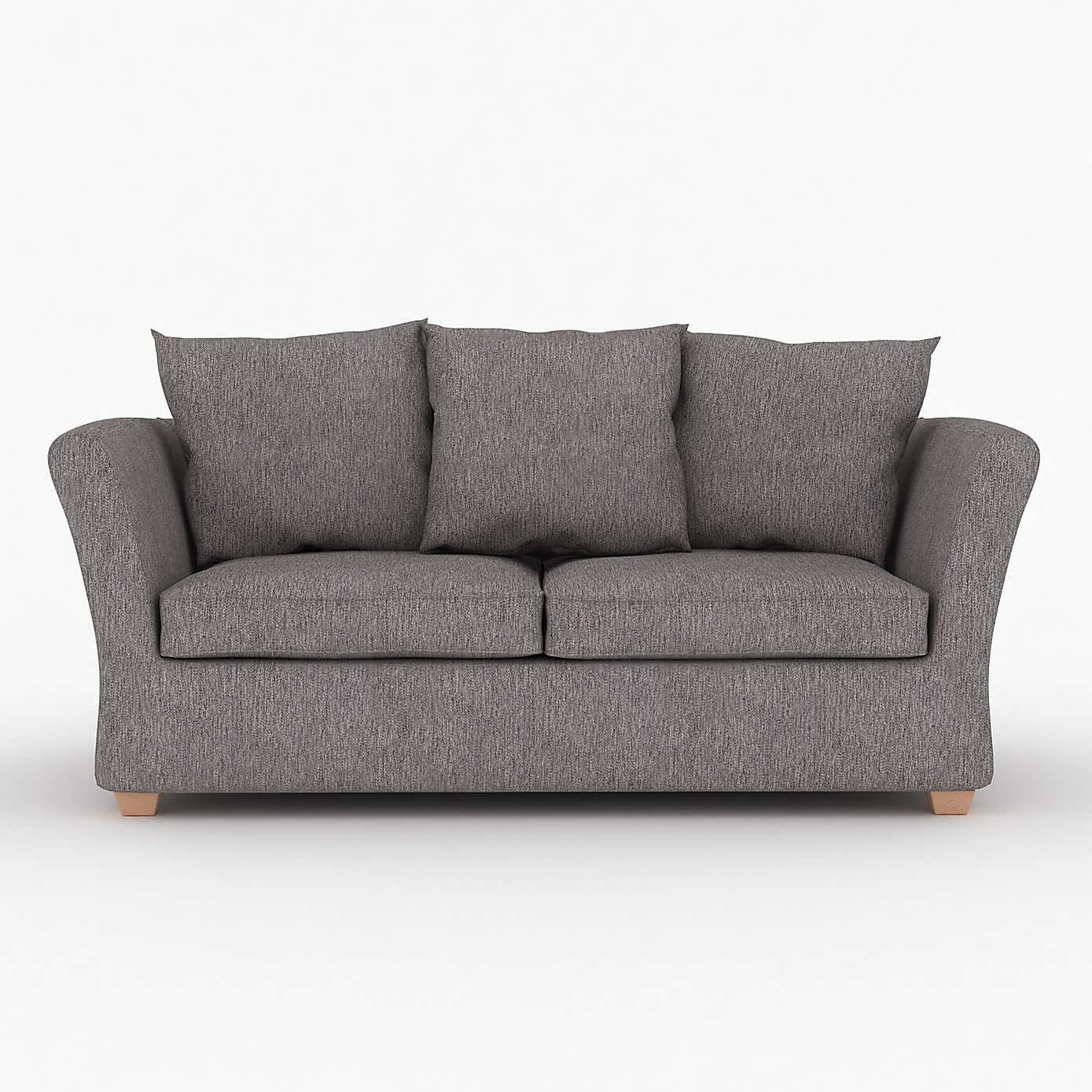 Emmett Woven Fabric 2 Seater Double Sofa Bed