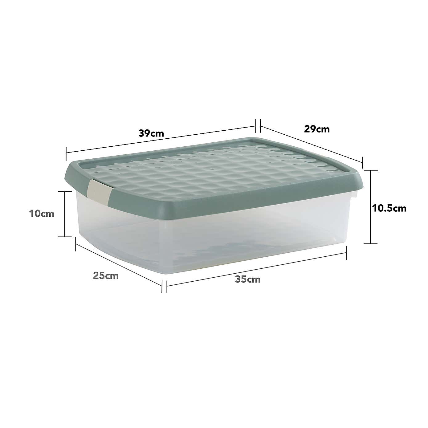 Wham Clip Pack of 4 Rectangle Storage Boxes With Lids