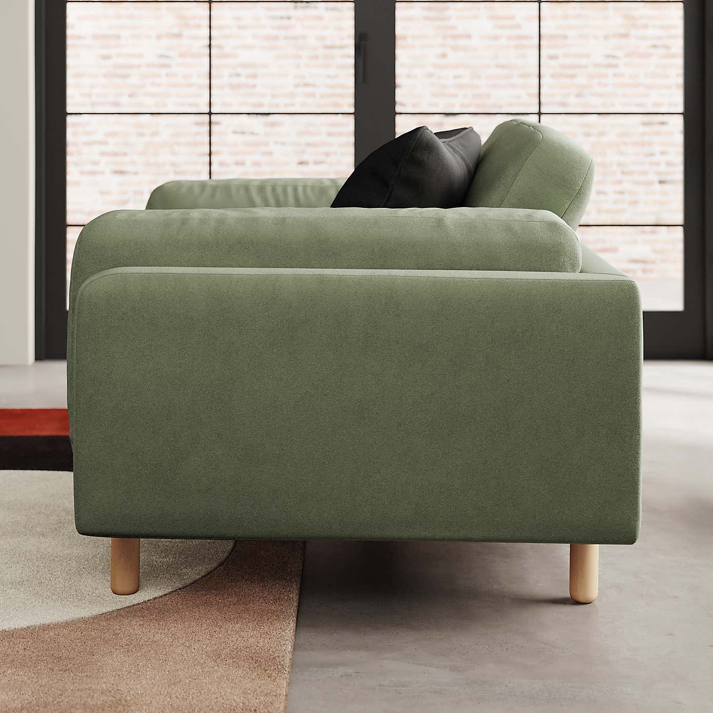 Newton Matte Plush Velvet Snuggle Chair