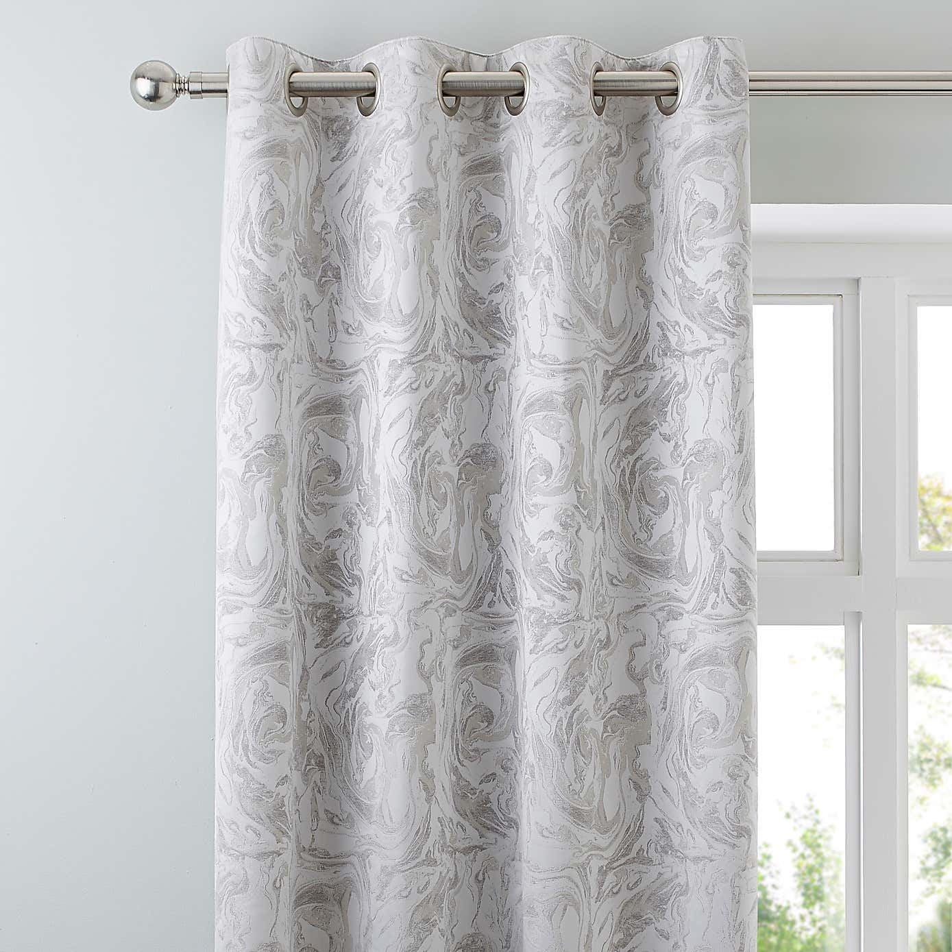 Diablo Marble Eyelet Curtains