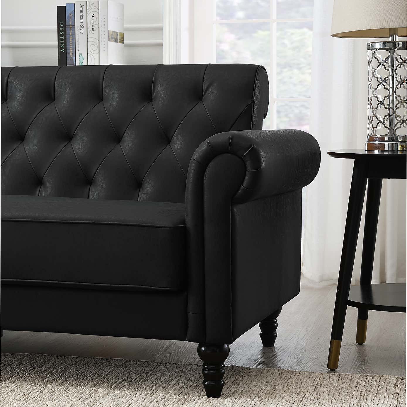 Greta Faux Leather 3 Seater Sofa