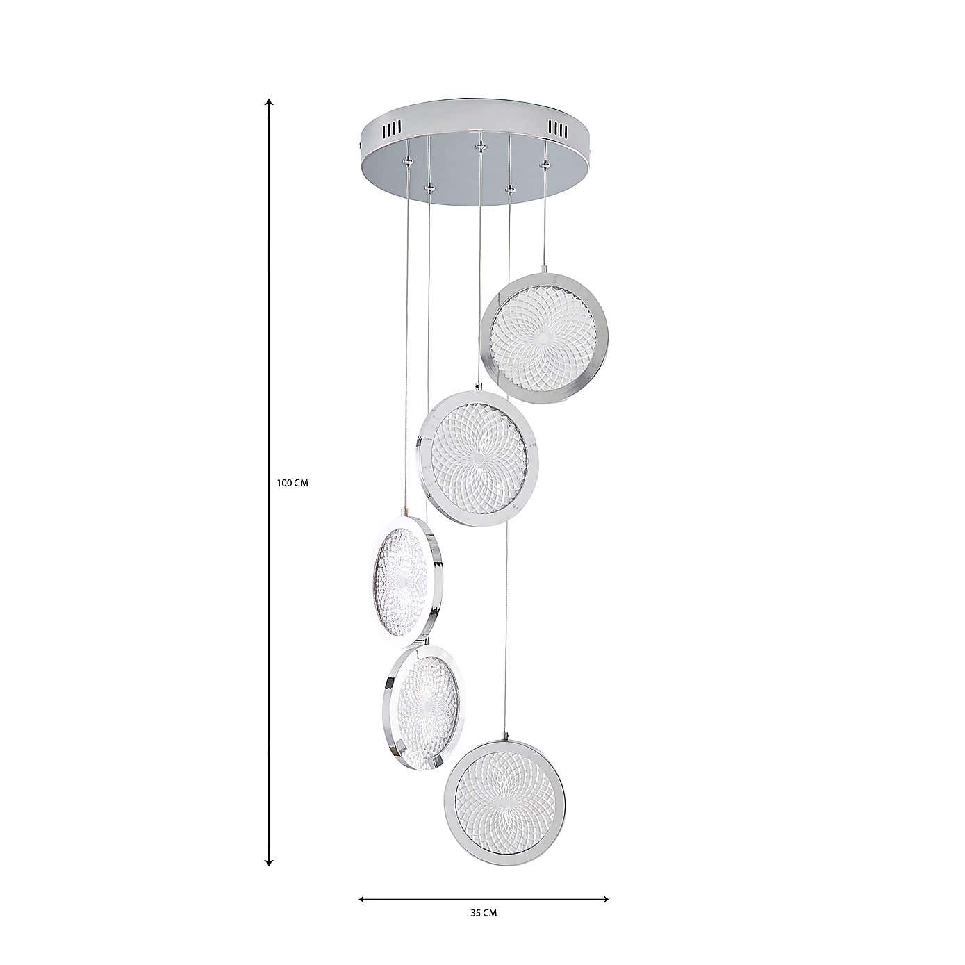 Cora Cluster Disc 5 Light Ceiling Fitting