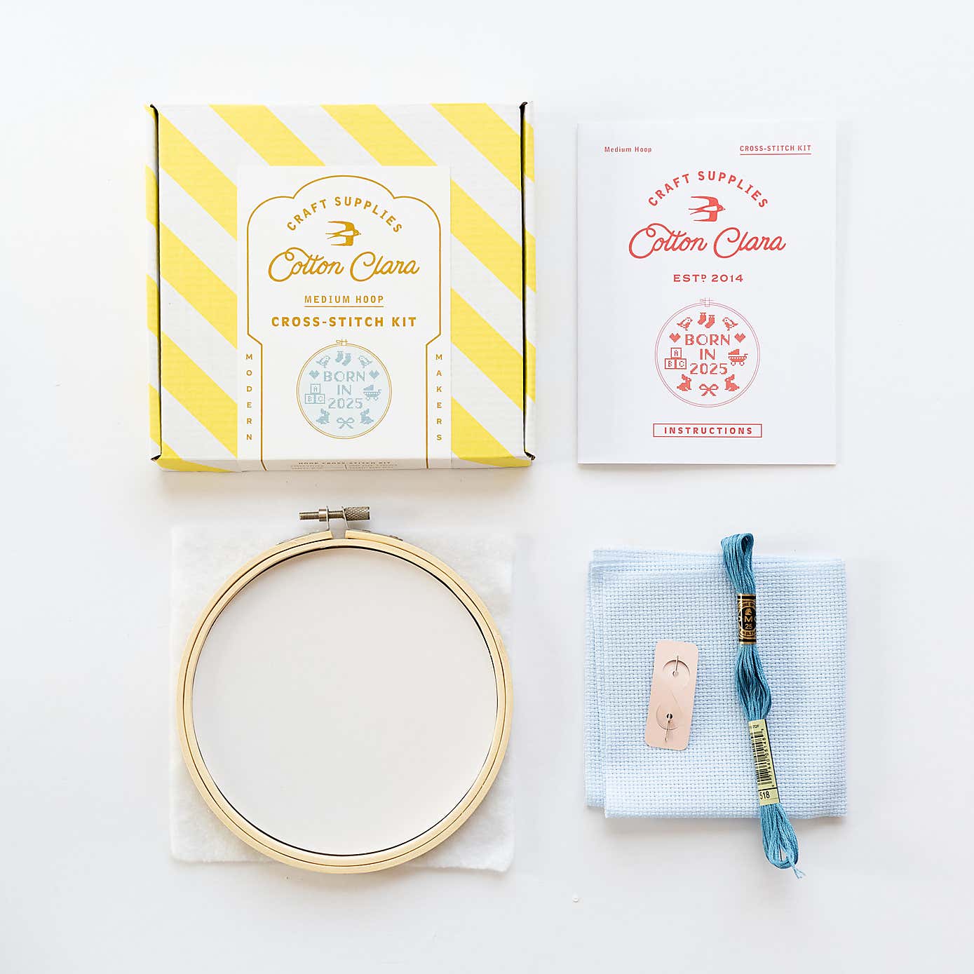 Cotton Clara Born in 2025 Cross Stitch Kit