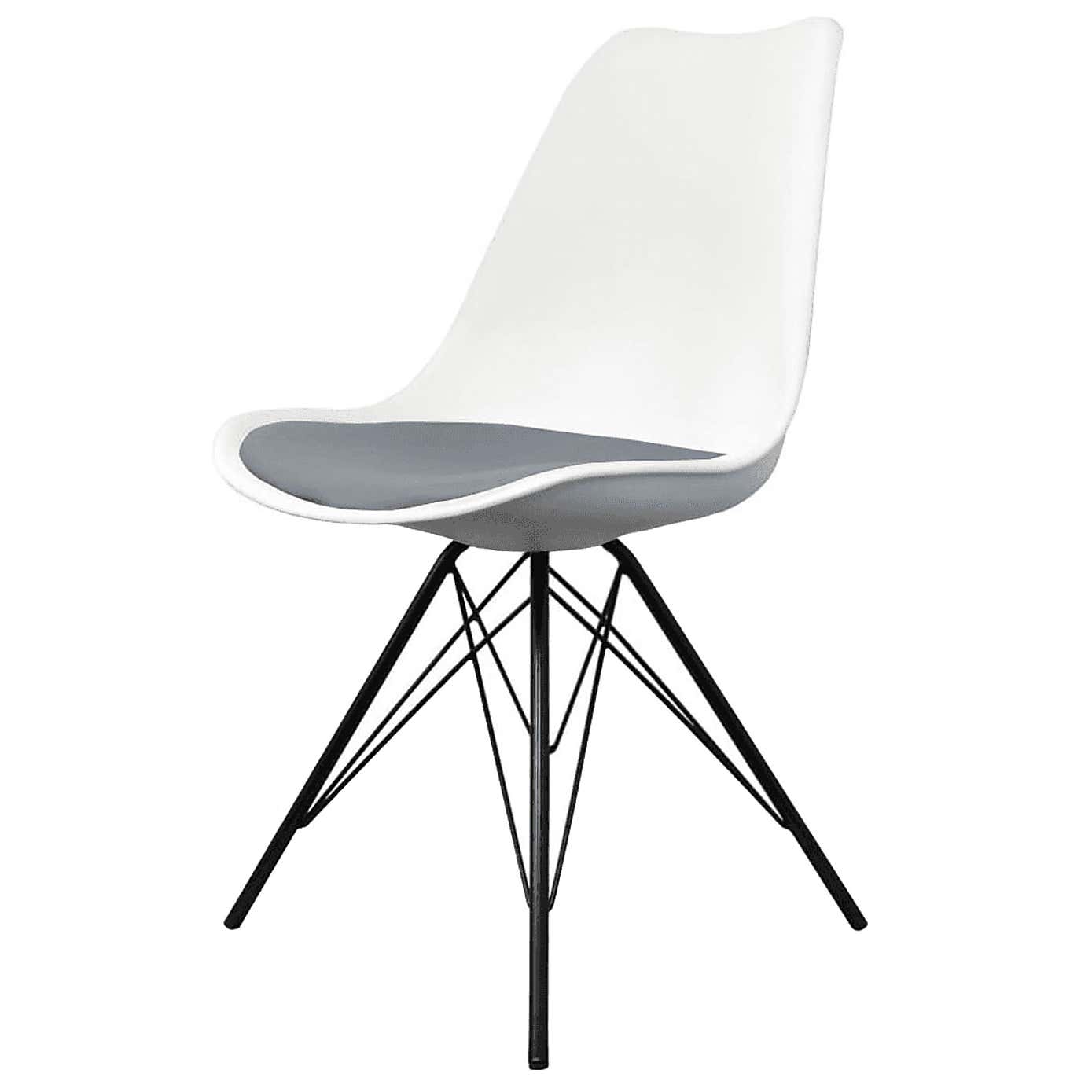 Fusion Living Soho White Plastic Dining Chair
