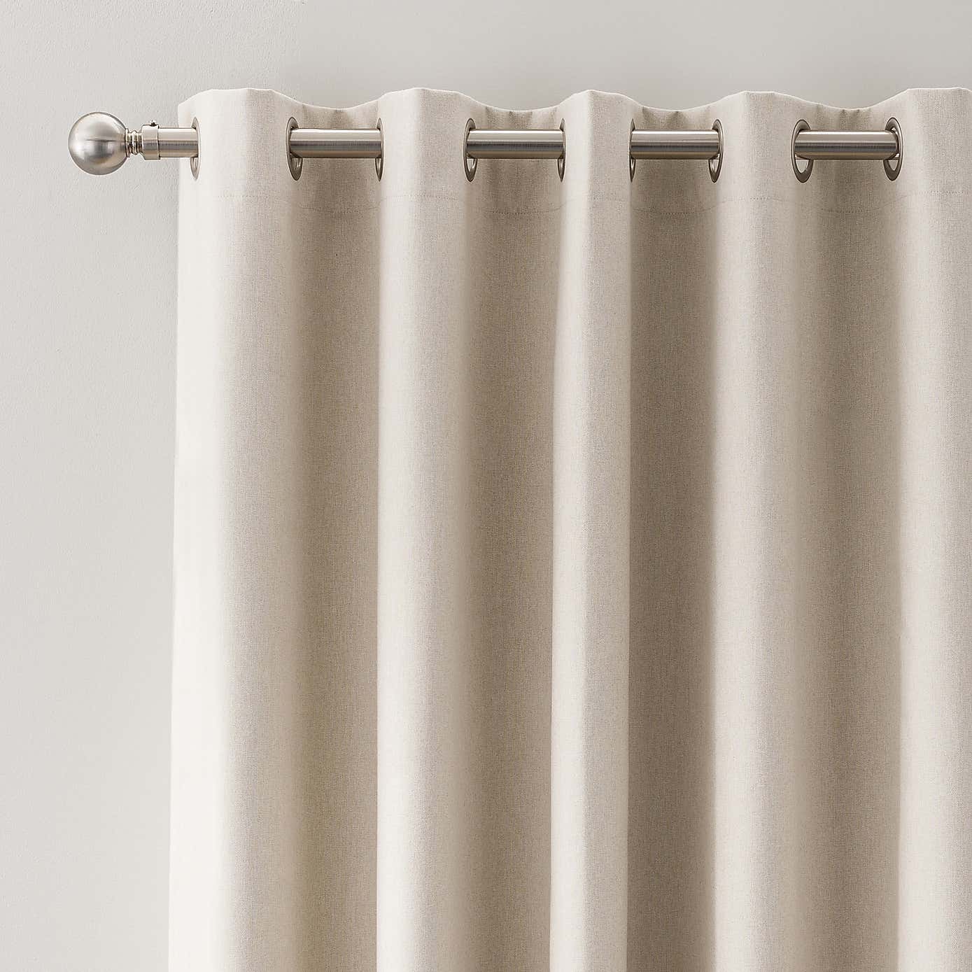 Luna Brushed Blackout Eyelet Door Curtain