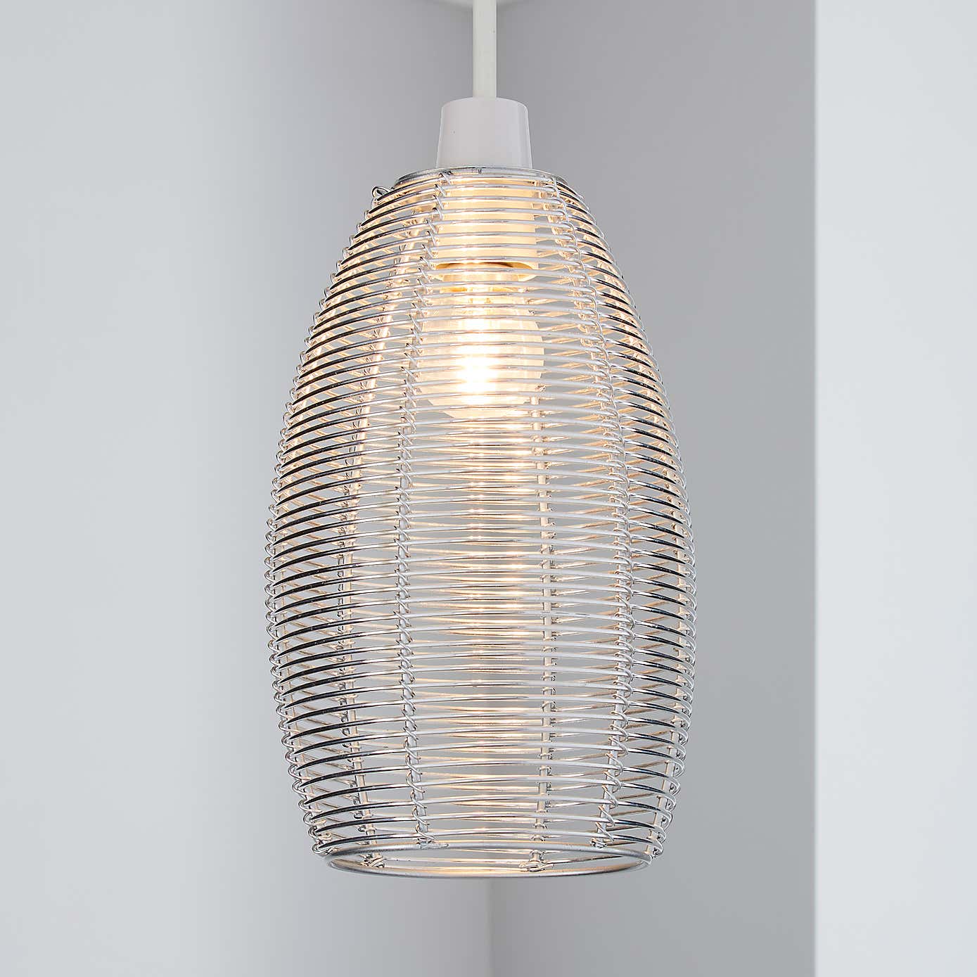 Cigar Wire Silver Easy Fit Pendant Shade