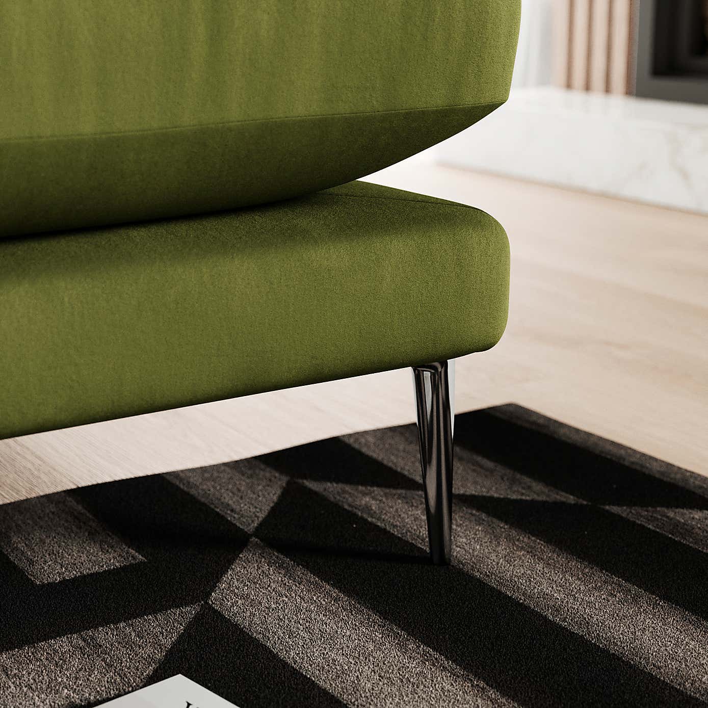 Lawson Matte Plush Velvet Corner Chaise Sofa