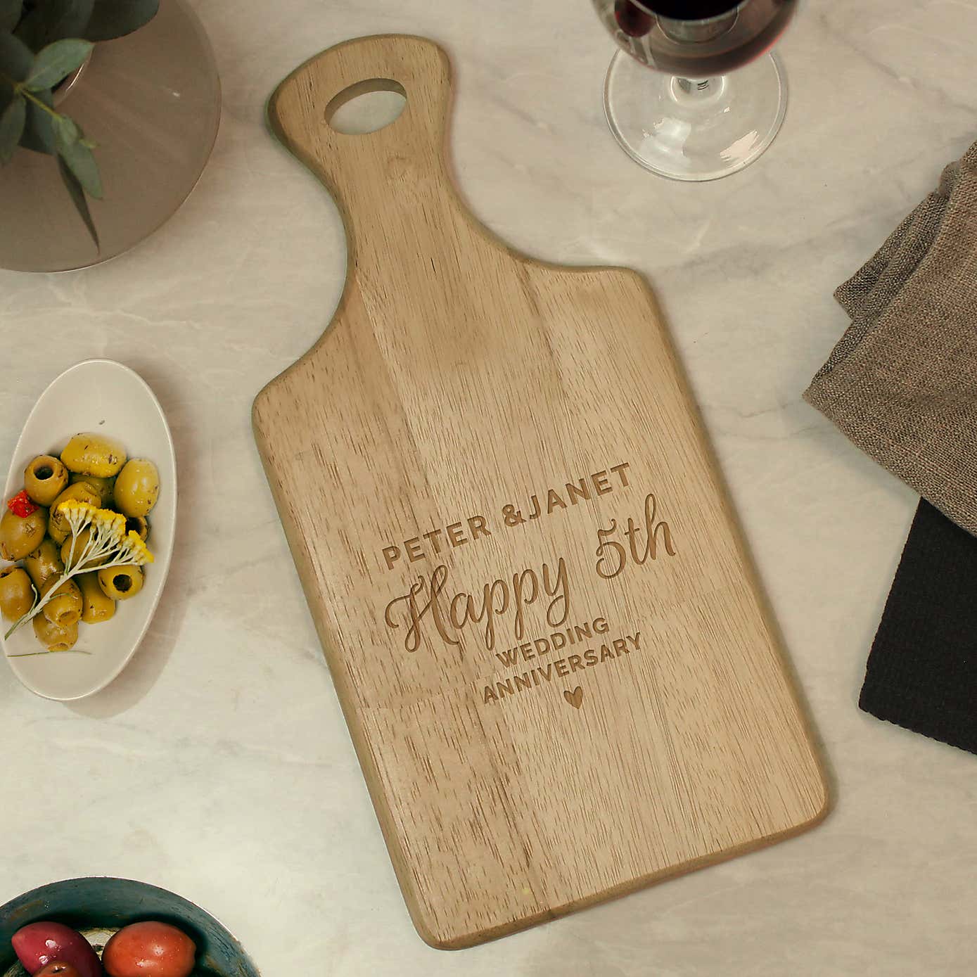 Personalised Wedding Wooden Paddle Board