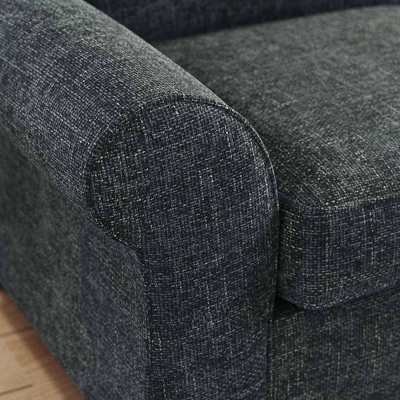 Flori Corner Chaise Sofa, Chunky Chenille
