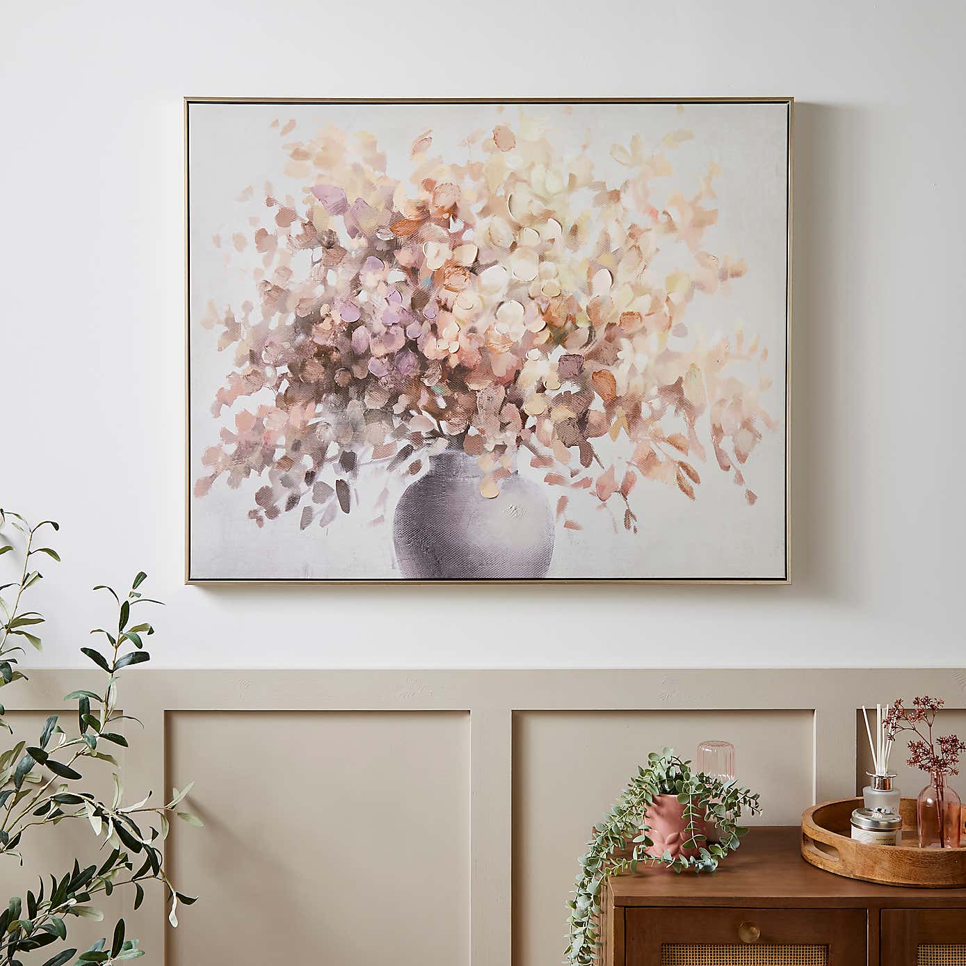 Churchgate Amber Florals Capped Canvas 80x100cm