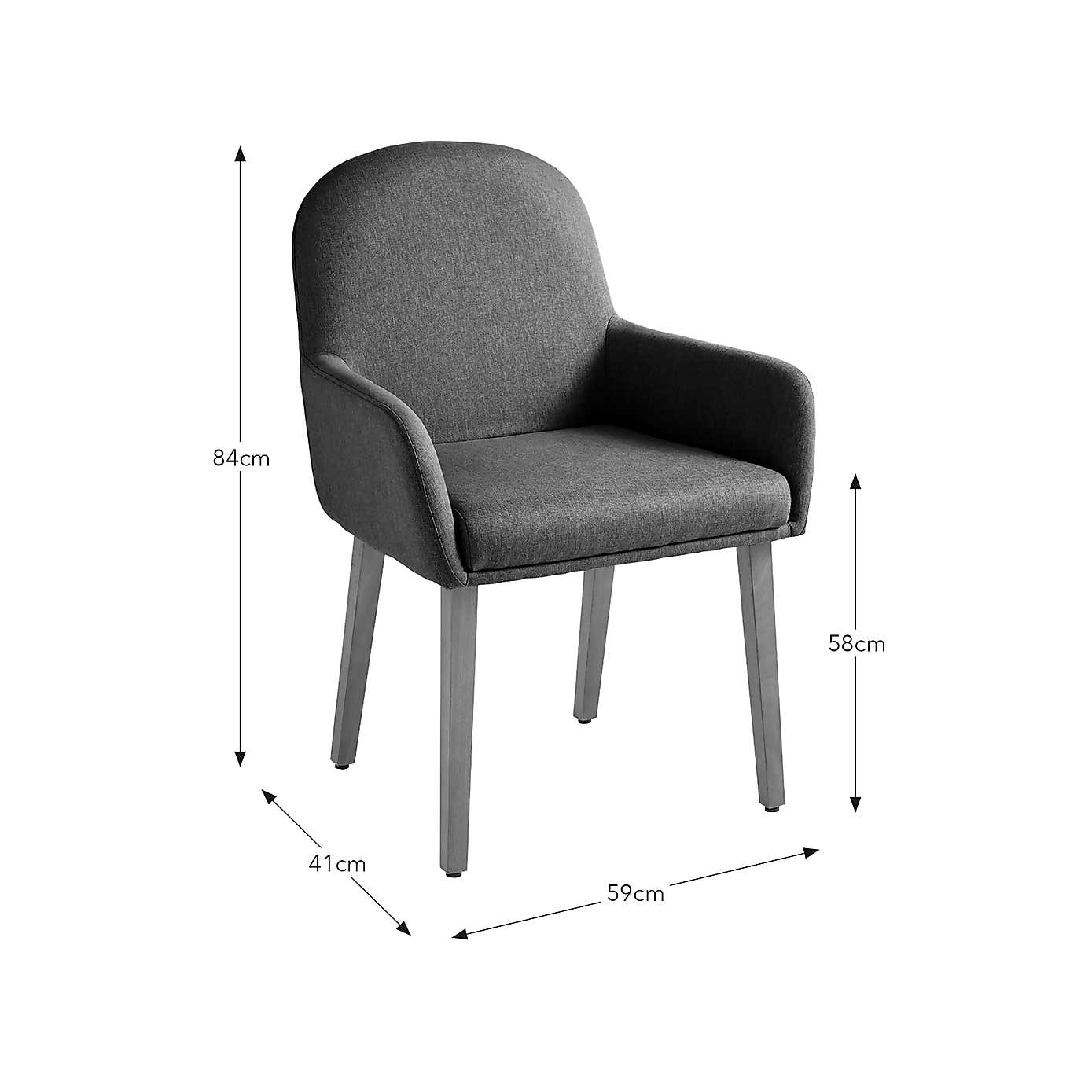 Agnes Carver Dining Chair, Fabric